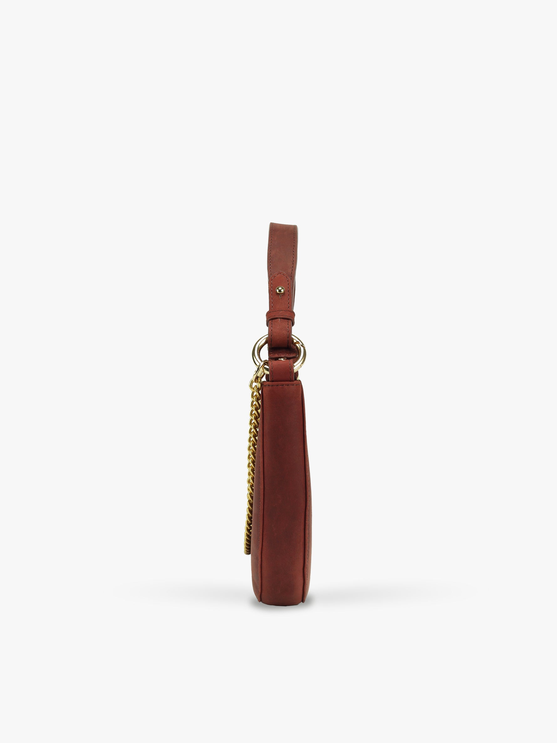 Handcrafted Genuine Vegetable Tanned Leather Little Lune Hunter Red for Women Tan & Loom
