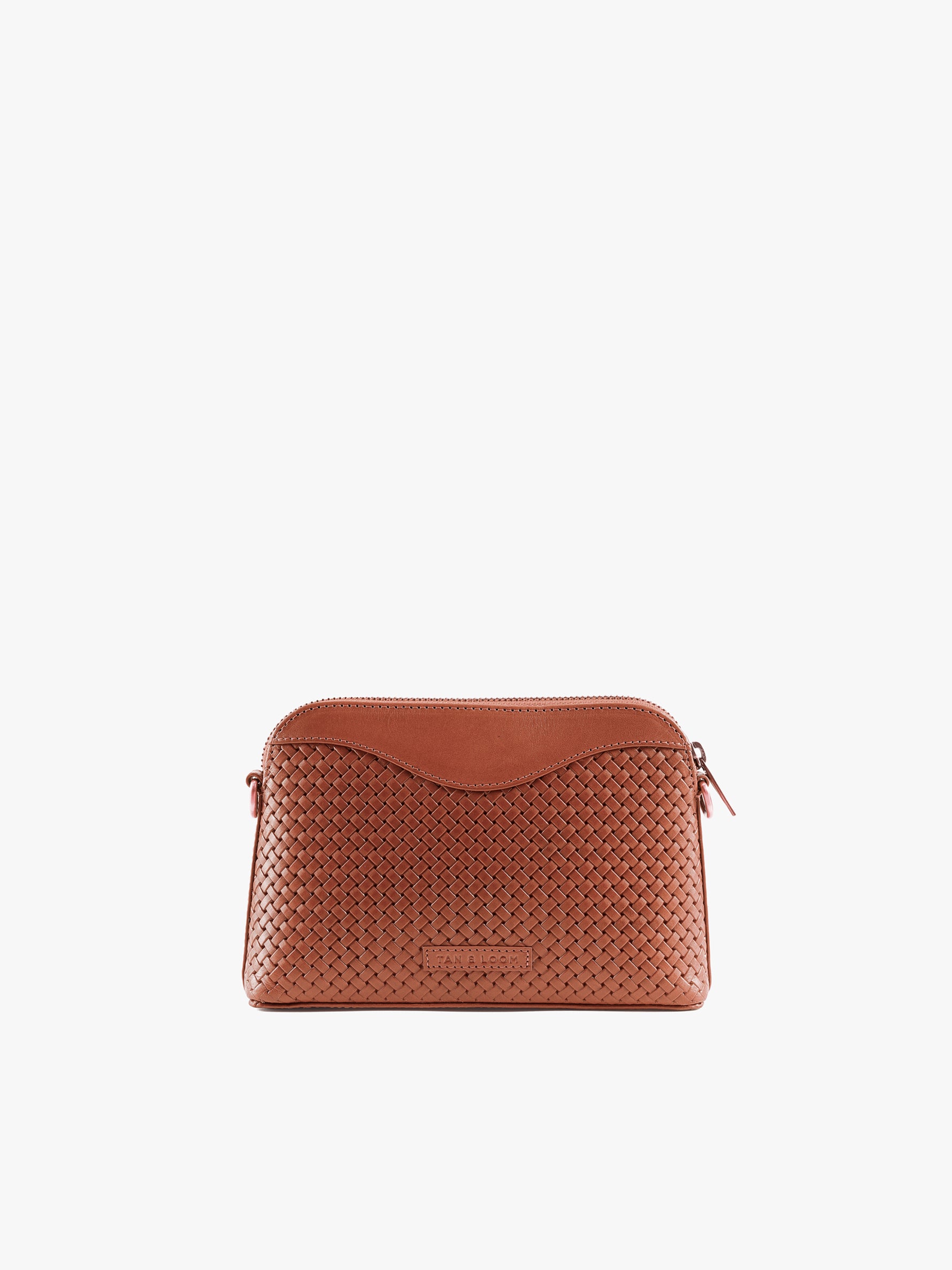 Handcrafted Woven Vegetable Tanned Leather Nilgiri Sling (Medium) Cognac for Women Tan & Loom