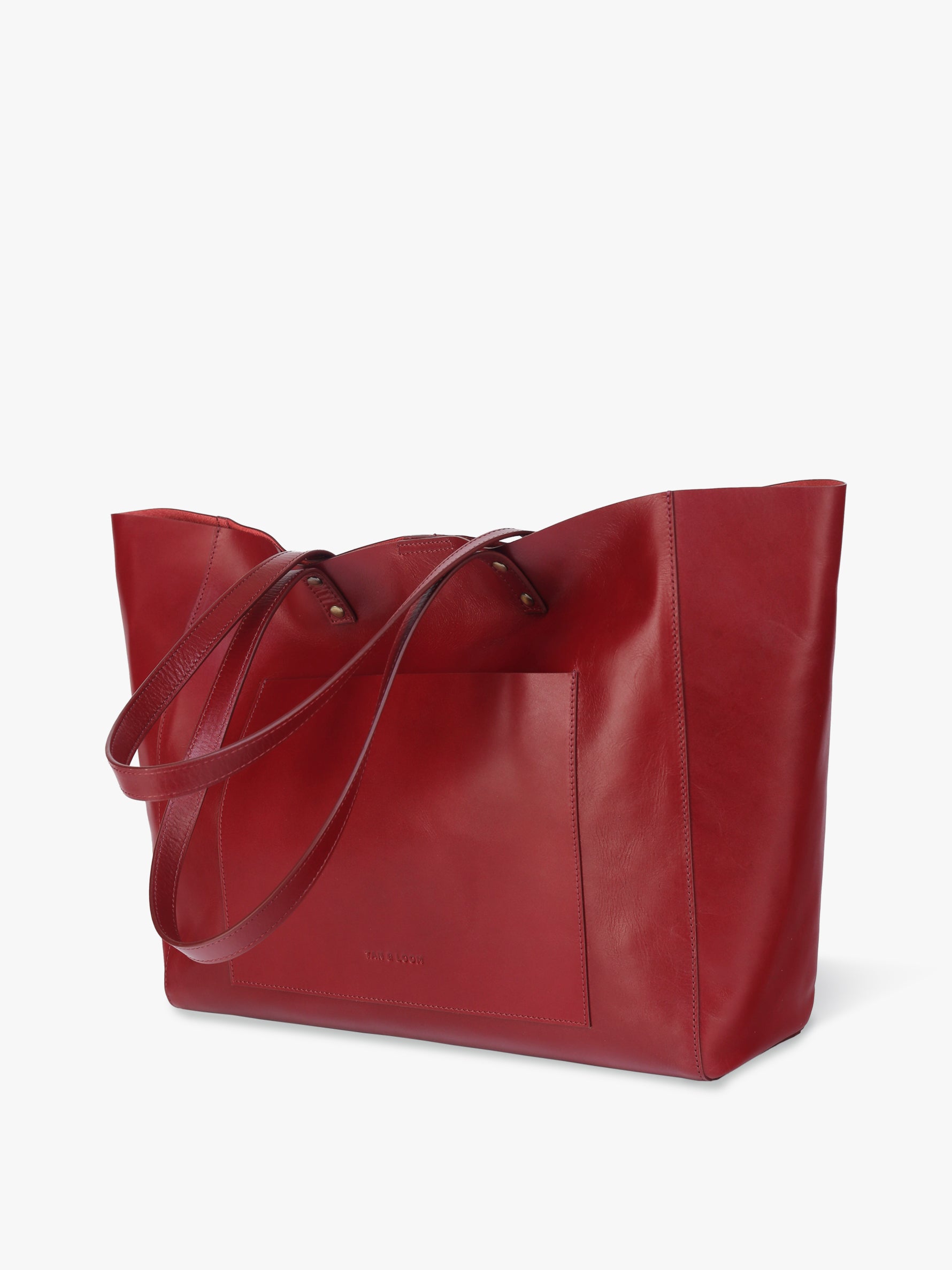 Old Fashioned Top Closure Tote (Burgundy)