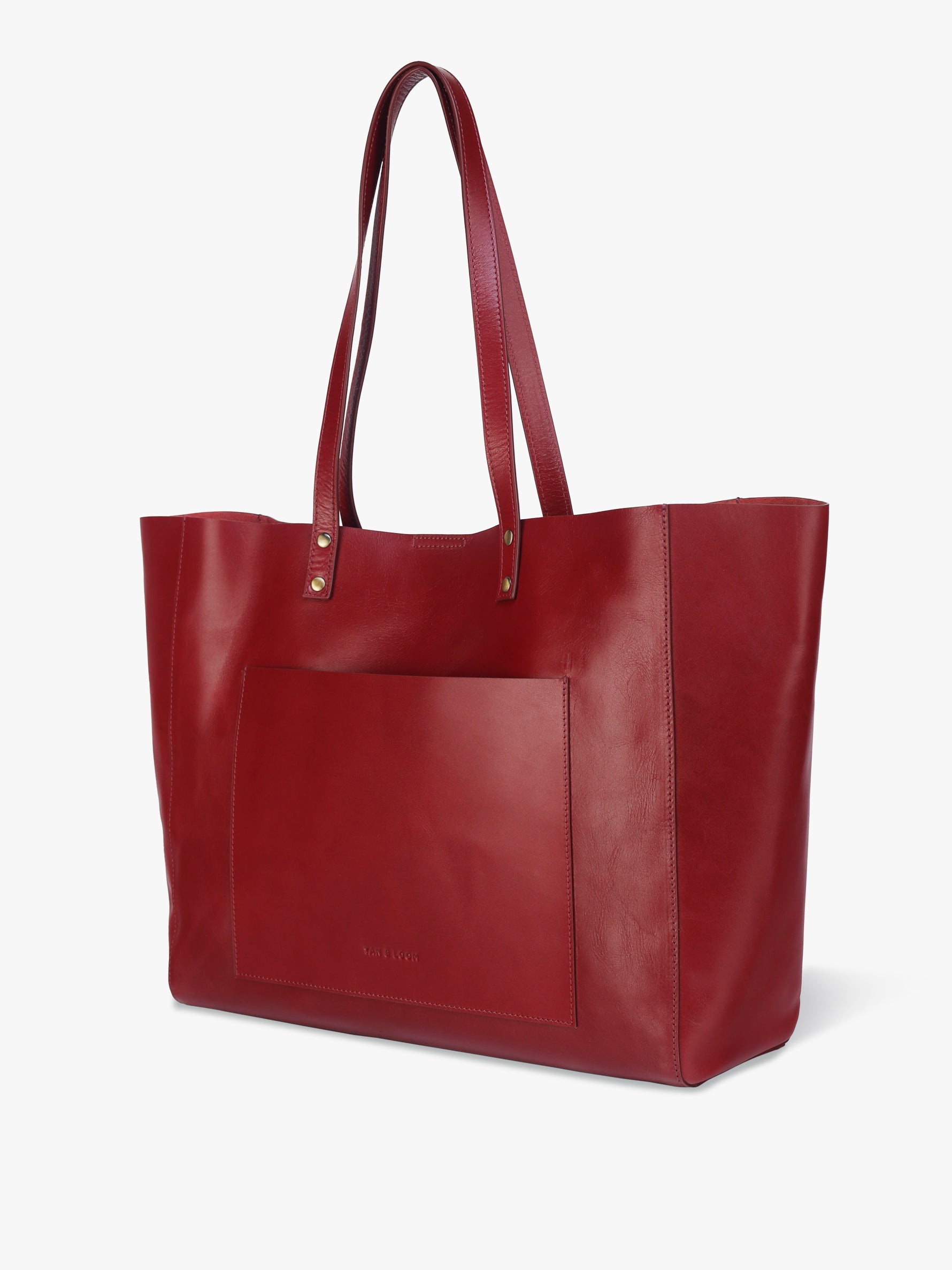 Old Fashioned Top Closure Tote (Burgundy)