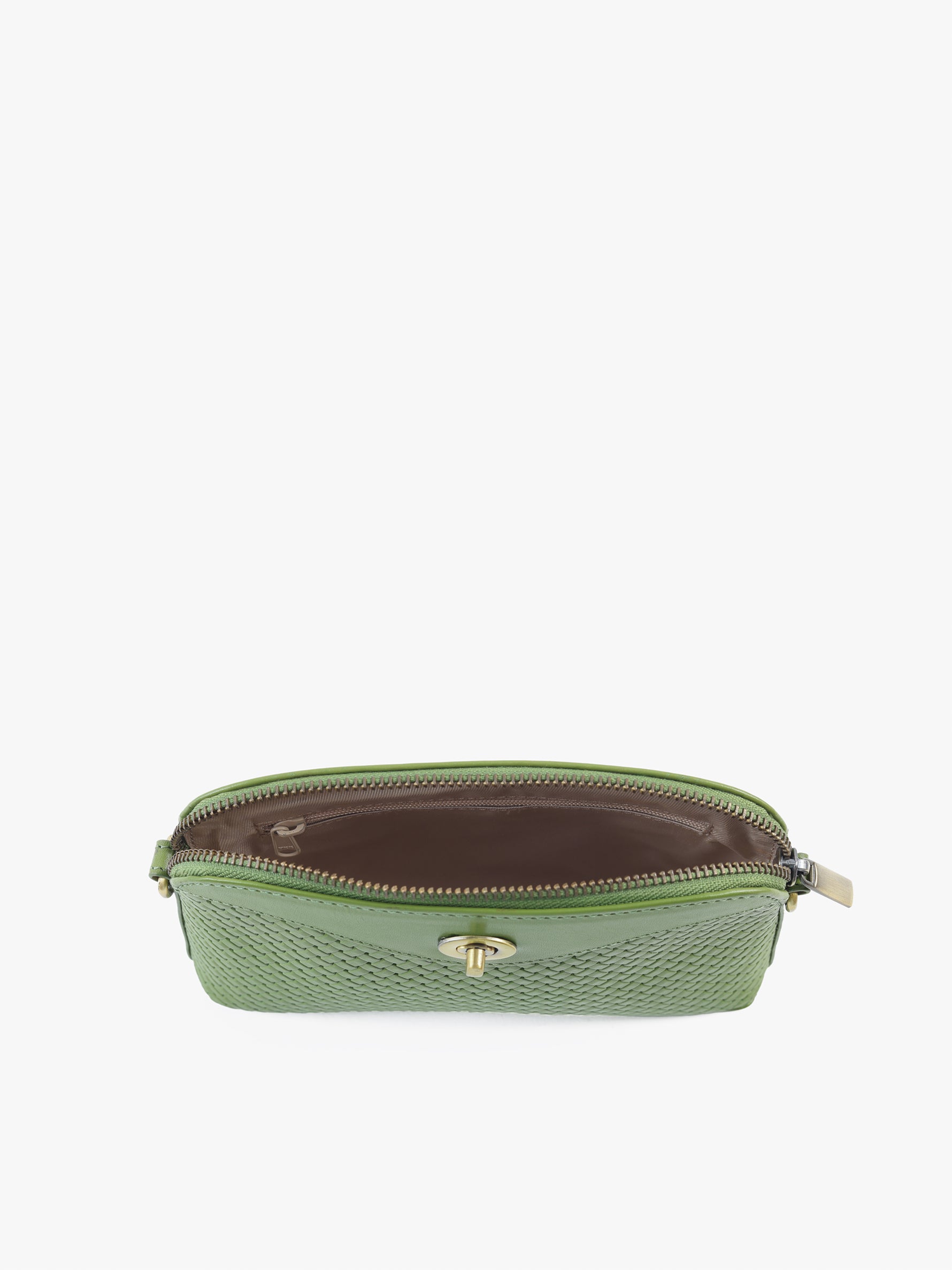 Handcrafted Woven Vegetable Tanned Leather Nilgiri Sling (Medium) Matcha Green for Women Tan & Loom