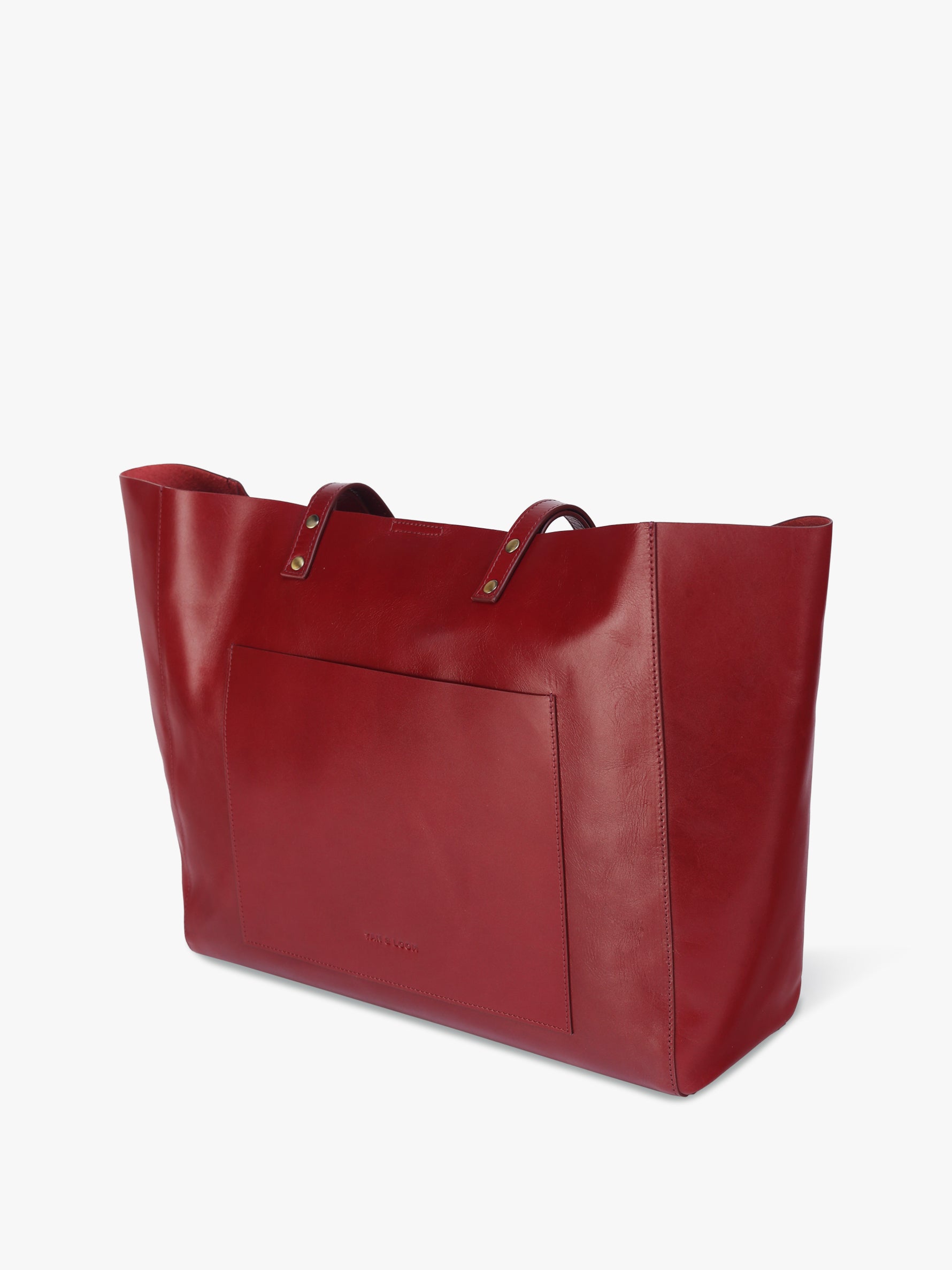 Old Fashioned Top Closure Tote (Burgundy)