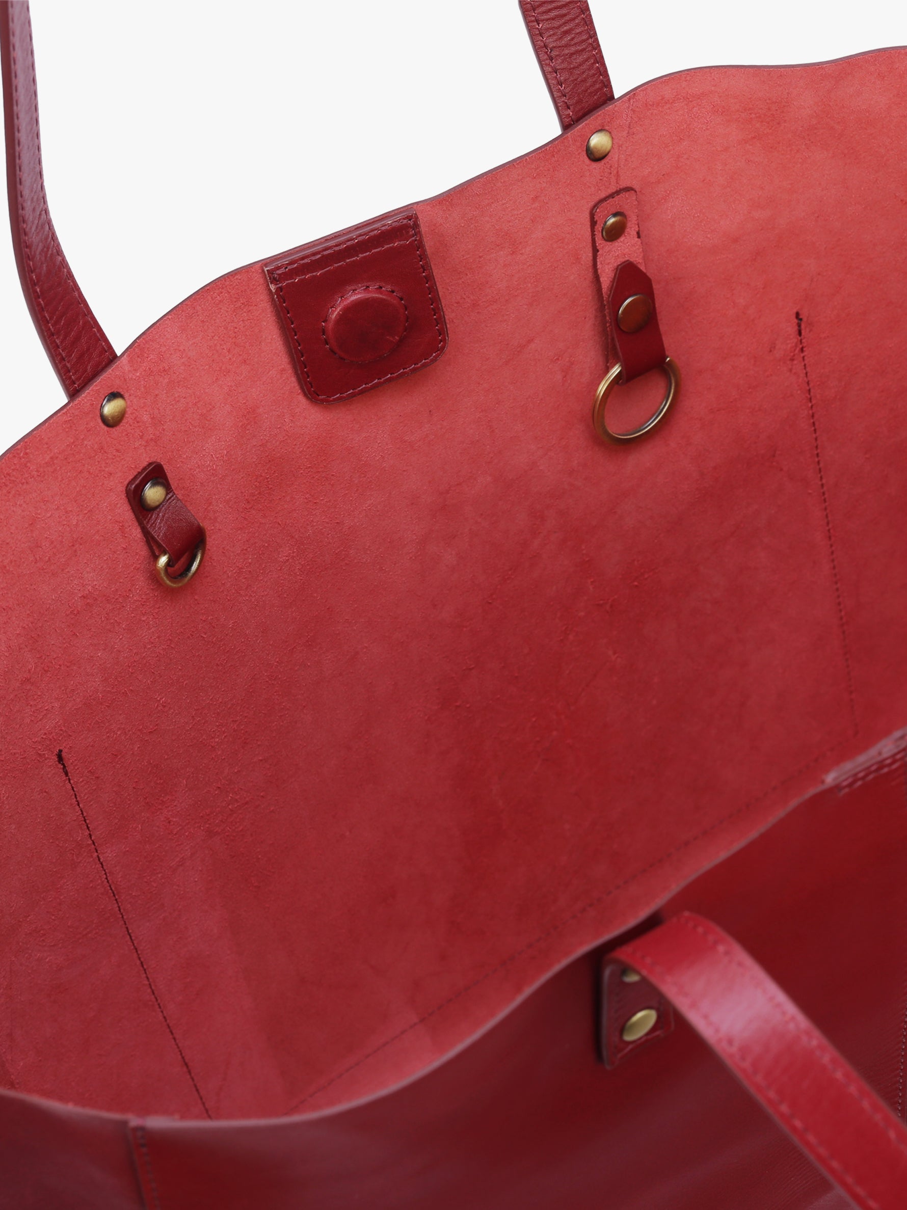 Old Fashioned Top Closure Tote (Burgundy)