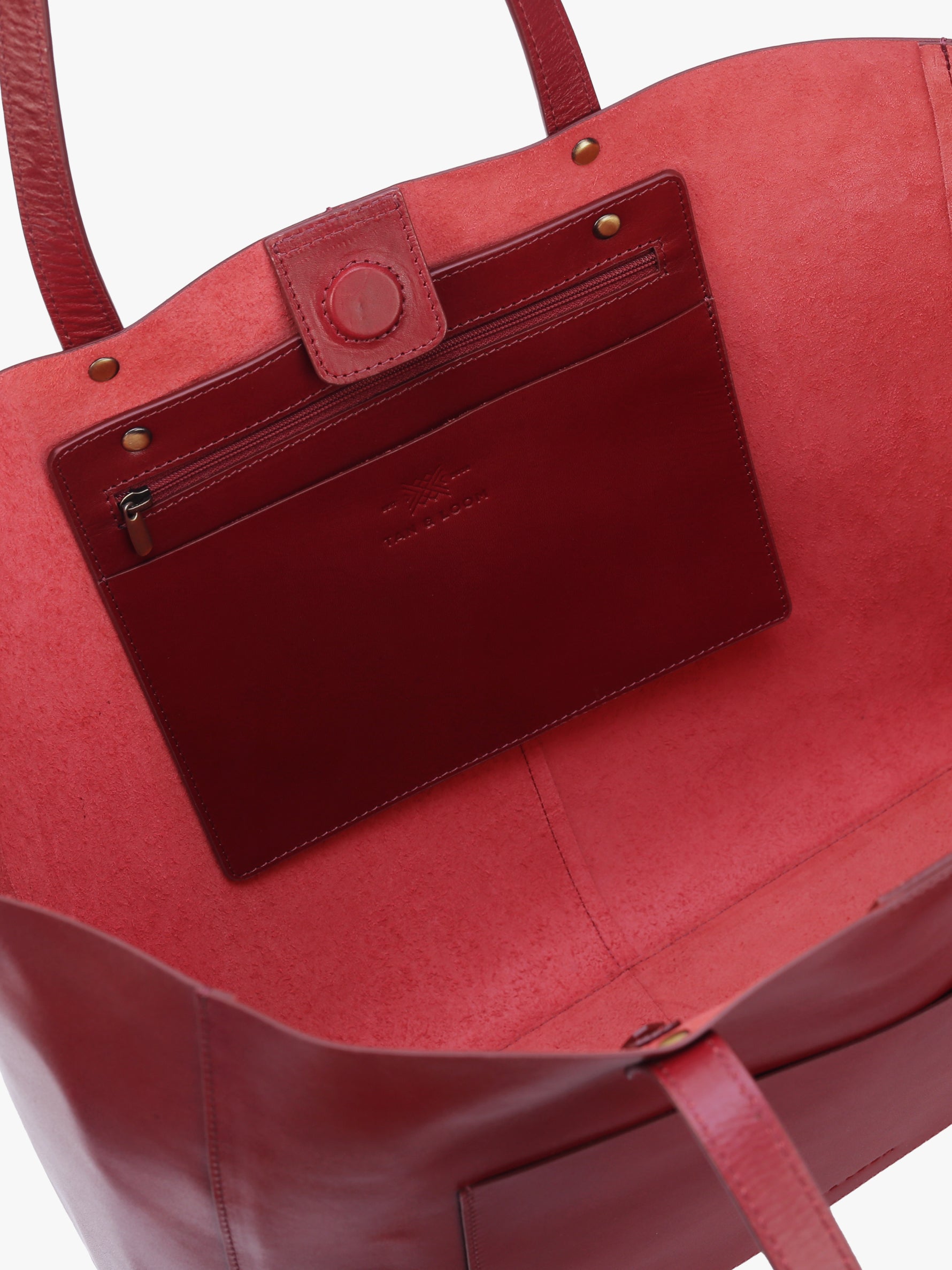 Old Fashioned Top Closure Tote (Burgundy)