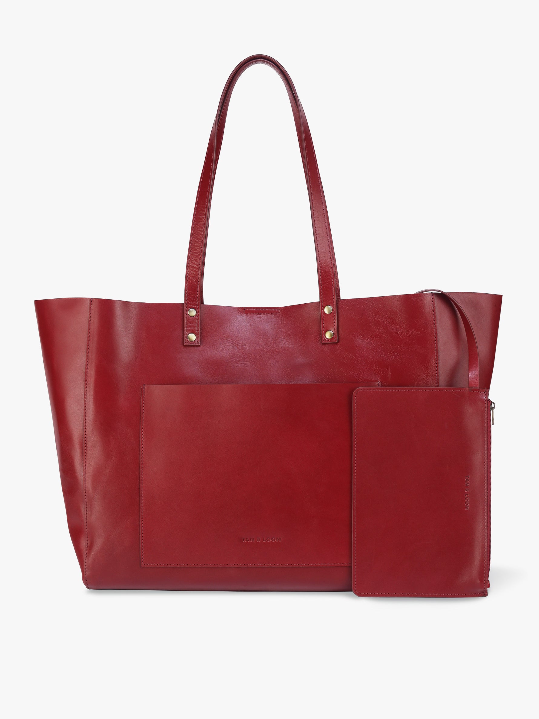 Old Fashioned Top Closure Tote (Burgundy)