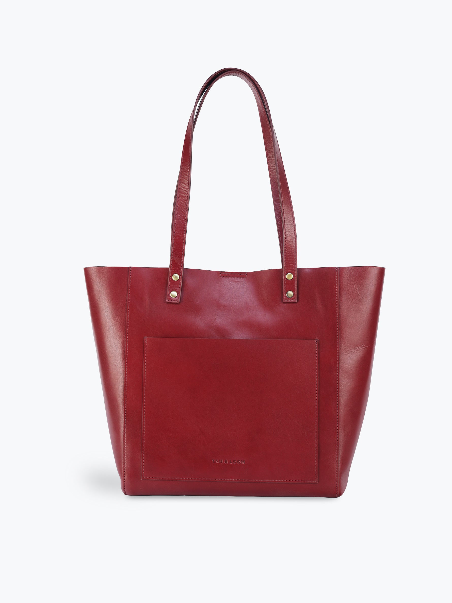 Old Fashioned Top Closure Tote (Burgundy)