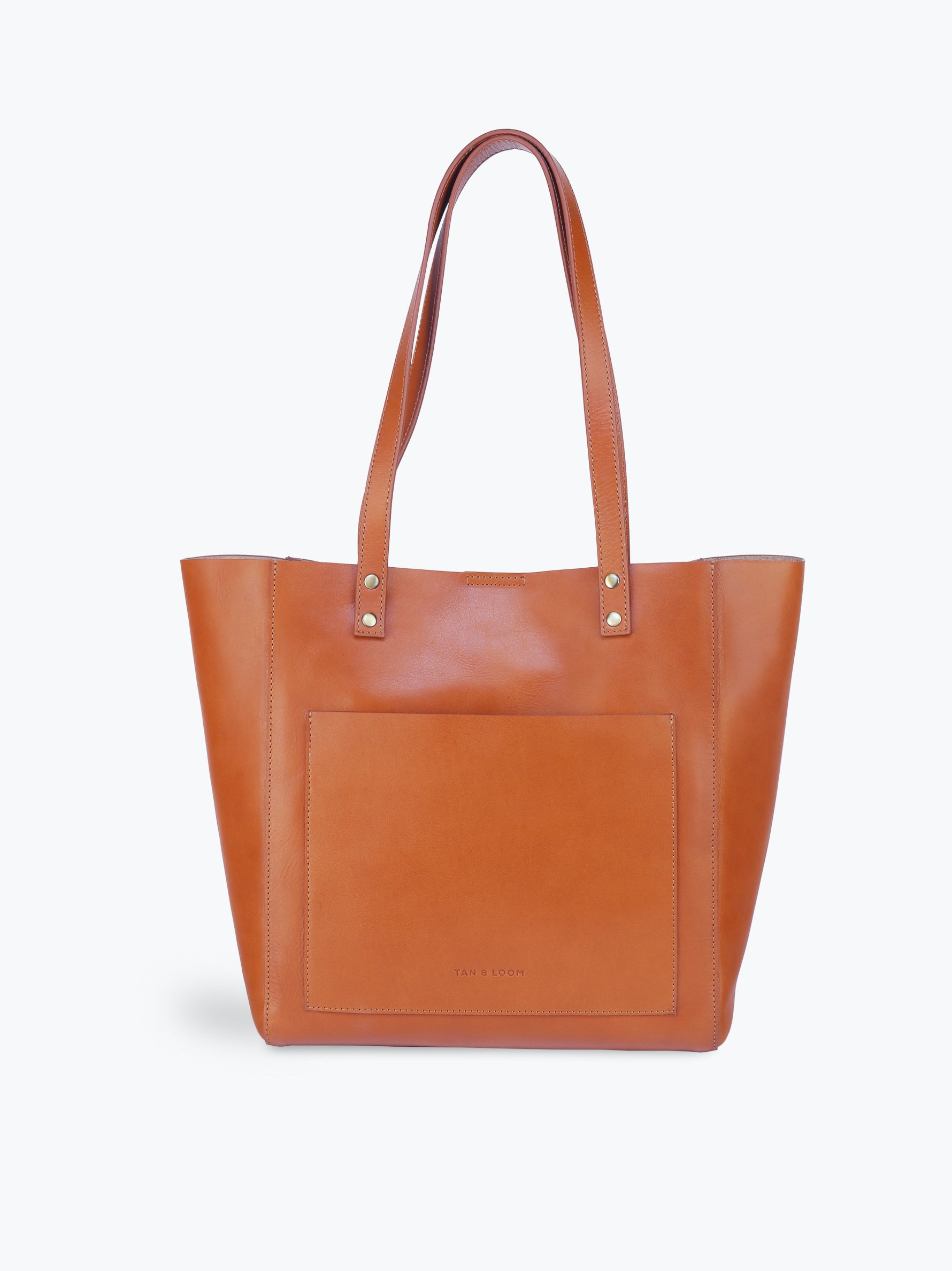 Handcrafted Genuine Vegetable Tanned Leather Old Fashioned Tote Regular Natural Tan for Women Tan & Loom