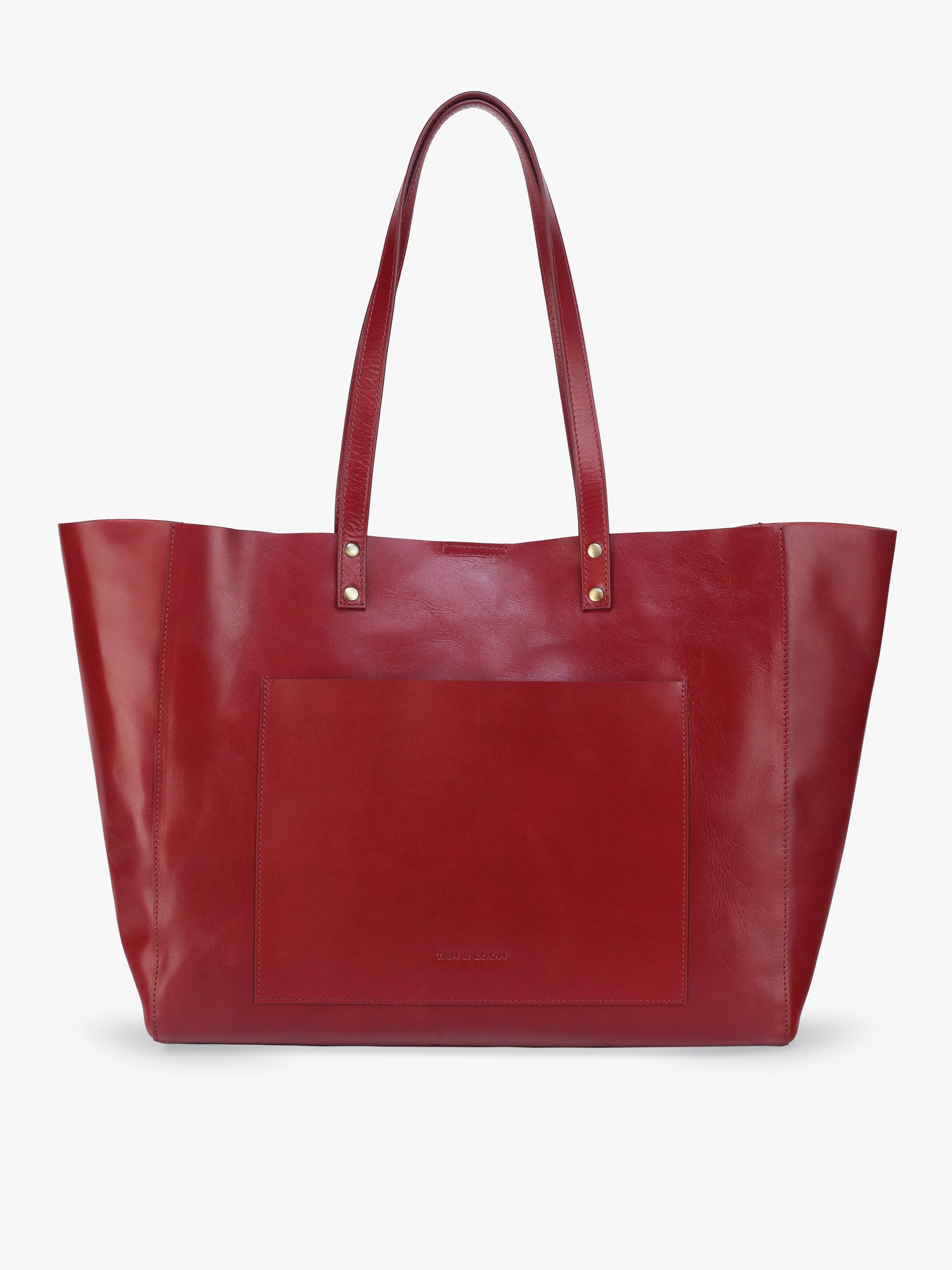 Old Fashioned Top Closure Tote (Burgundy)