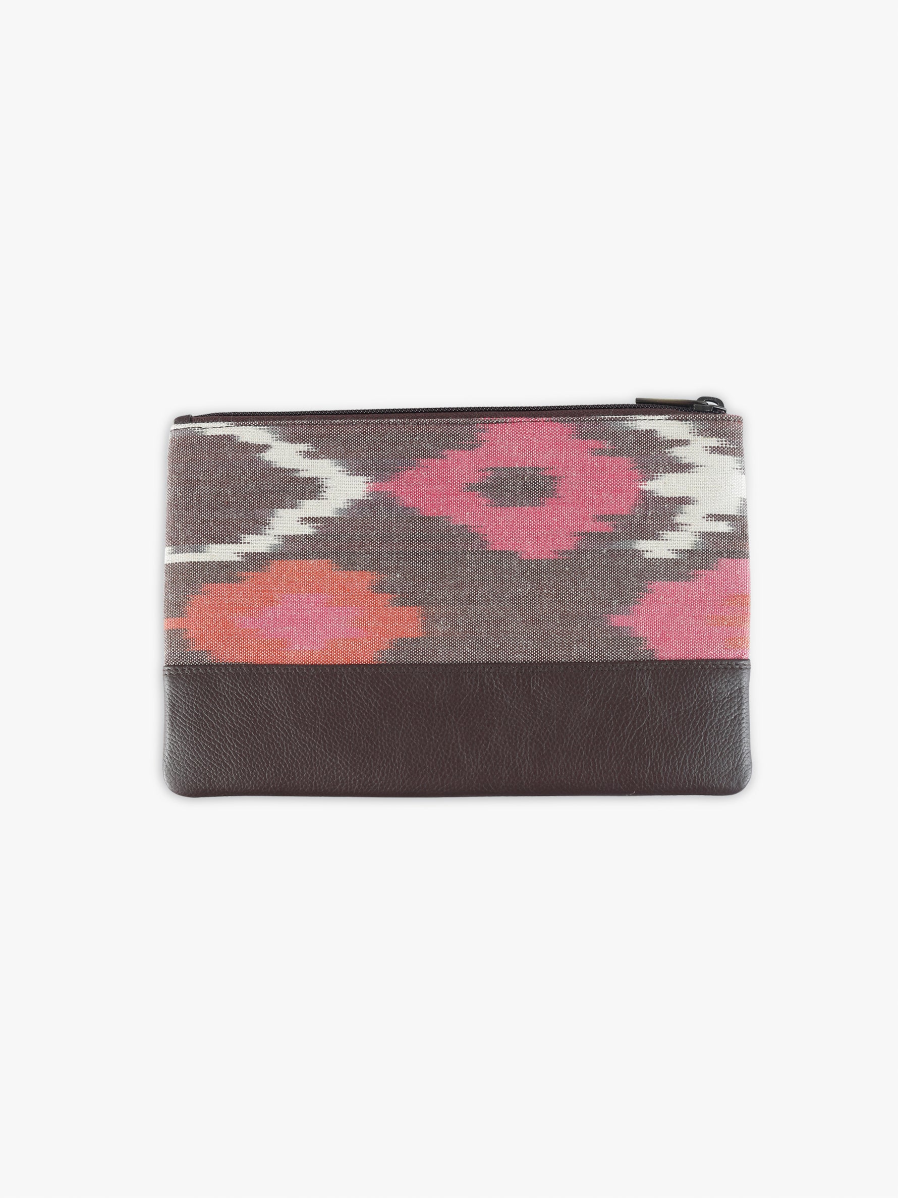 Essentials Pouch  Set of 2 (Pink & Grey Ikat)