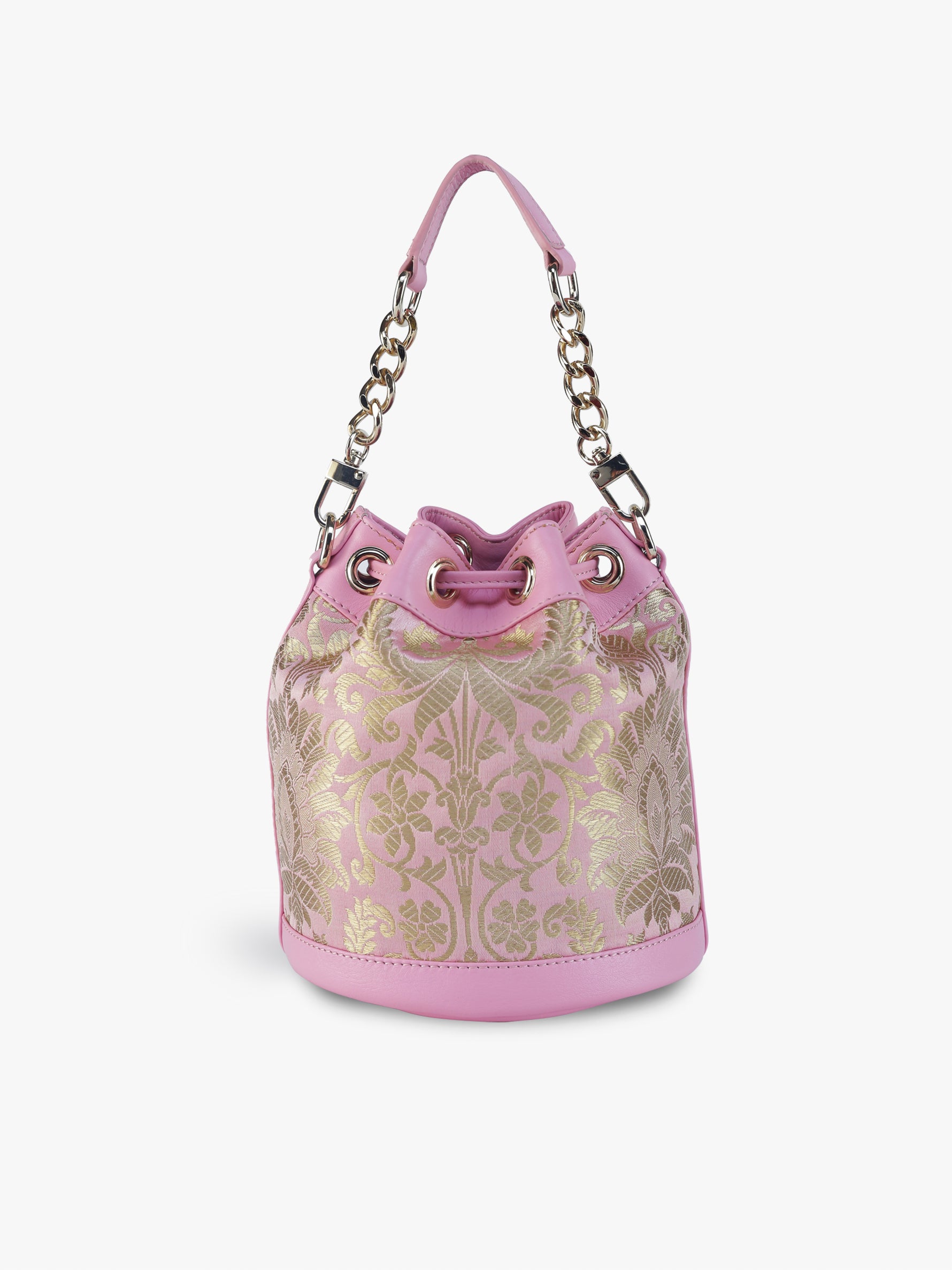 Bombay Bucket (Baby Pink Brocade)