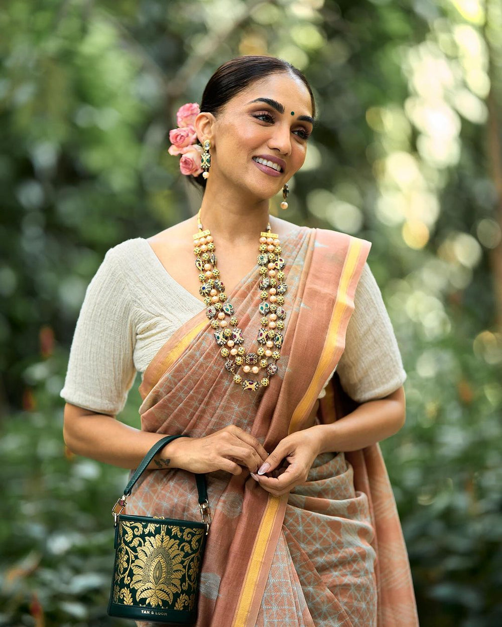 TAN AND LOOM Imperial Gold Brocade Rani Batua
