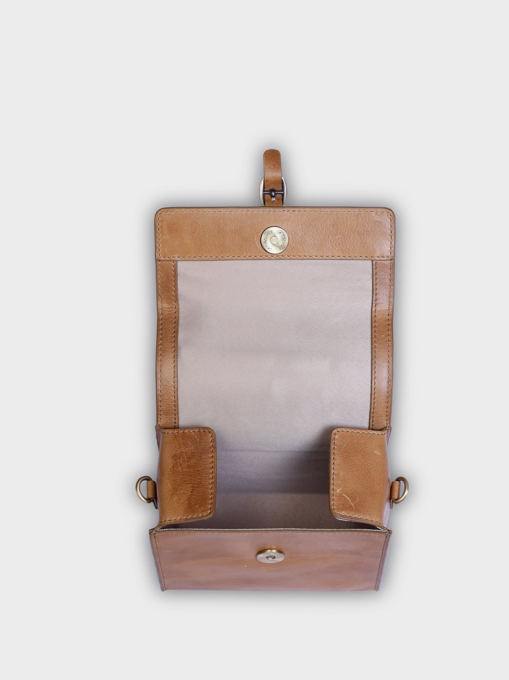 Handcrafted Genuine Vegetable Tanned Leather Piccolo Box Bag Tuscany Tan for Women Tan & Loom