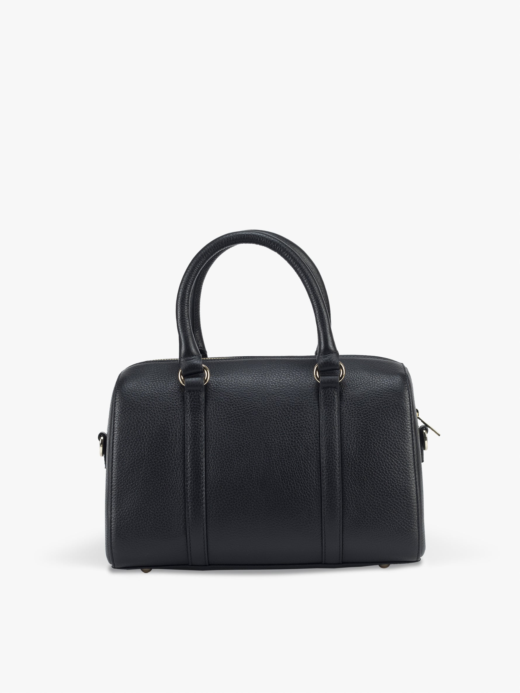Handcrafted genuine leather boston bag for women Classic Black