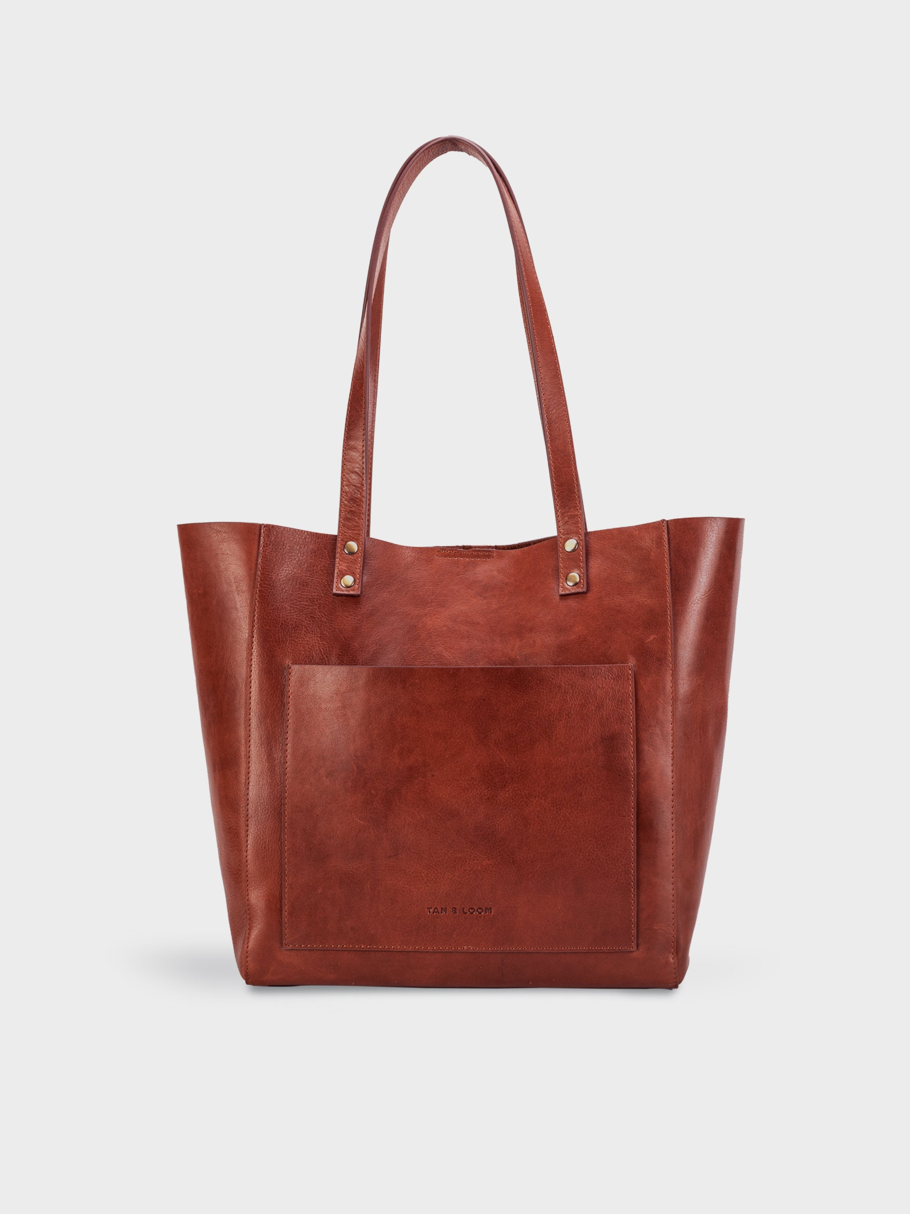 Handcrafted Genuine Vegetable Tanned Leather Old Fashioned Tote Regular Vintage Brown for Women Tan & Loom