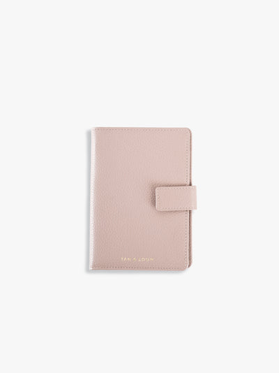 Handcrafted genuine leather Jetsetter Passport Case for women Nude Pink
