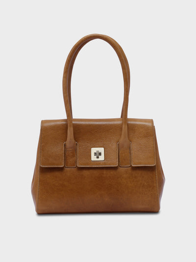 Handcrafted Genuine Vegetable Tanned Leather Maharani Handbag Tuscany Tan for Women Tan & Loom
