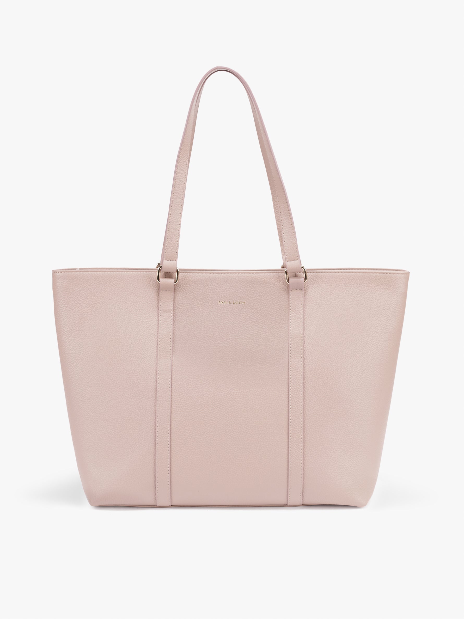 Handcrafted genuine leather office tote bag for women Nude Pink