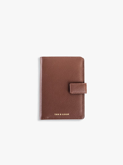 Handcrafted genuine leather Jetsetter Passport Case for women Espresso Brown