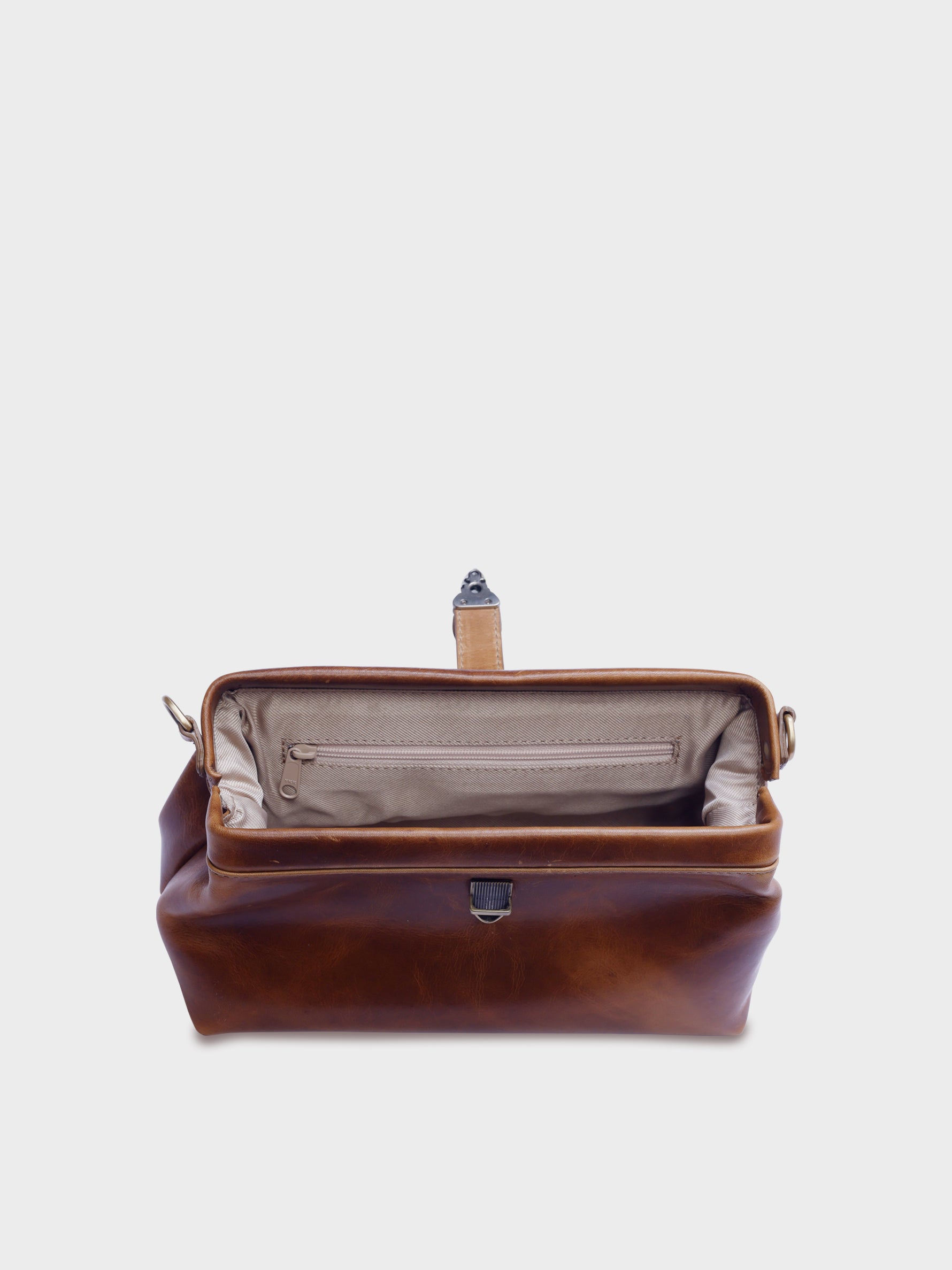 Handcrafted Genuine Vegetable Tanned Leather  Doctor's Sling Bag Tuscany Tan for Women Tan & Loom