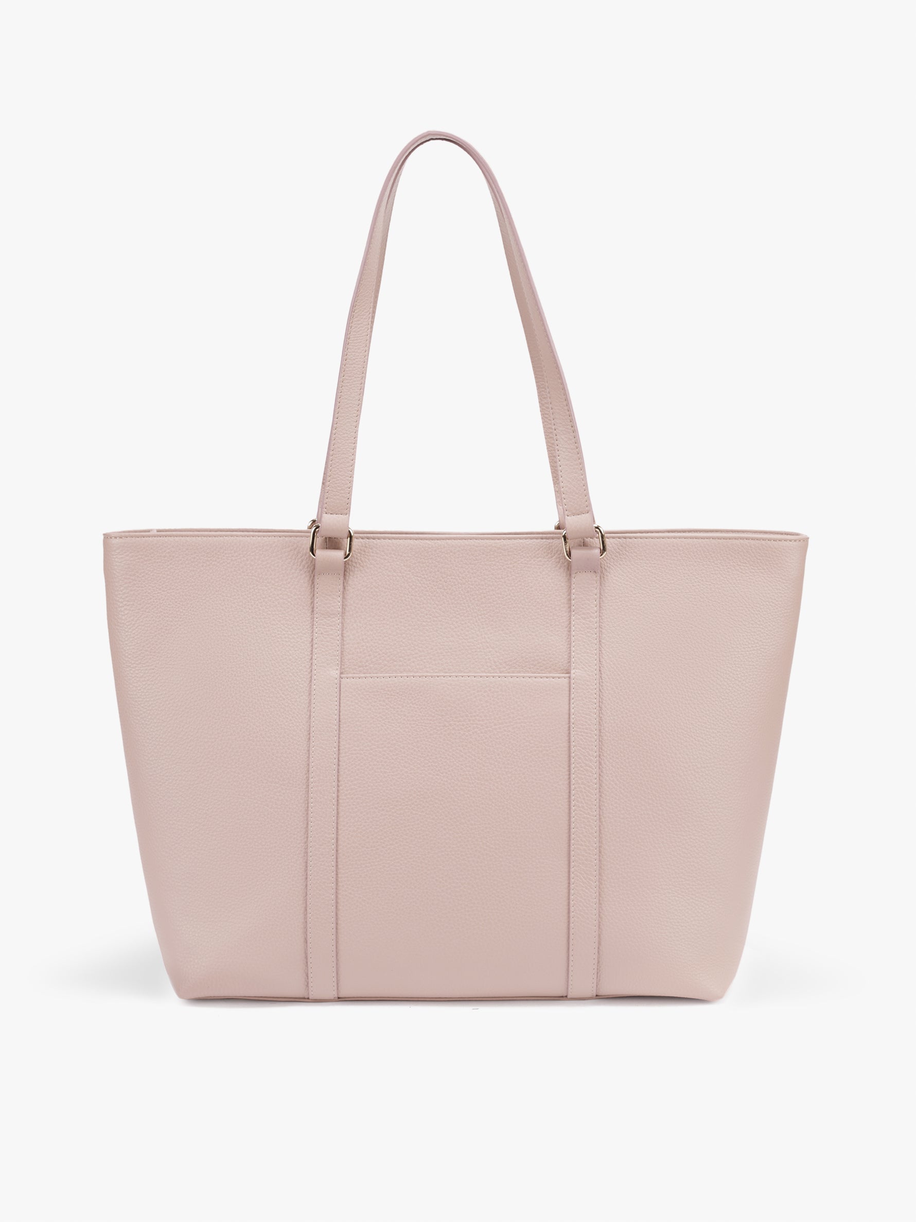 Handcrafted genuine leather office tote bag for women Nude Pink
