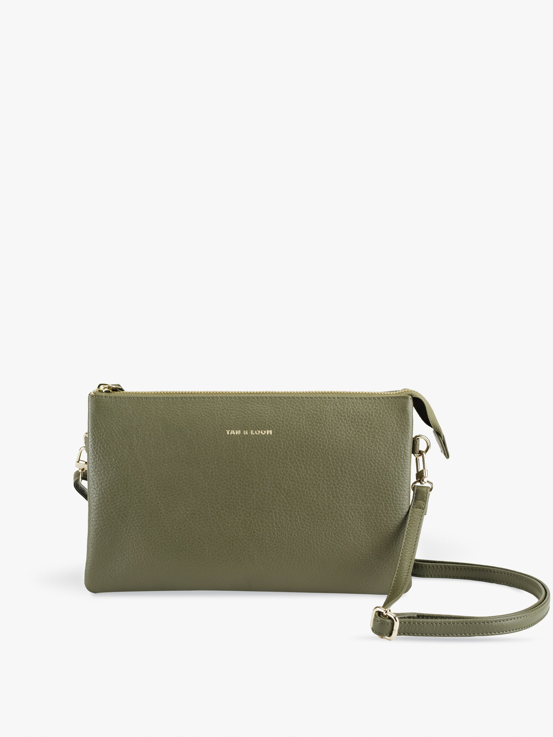 Handcrafted genuine leather Commuter's Sling Bag for women Olive Green