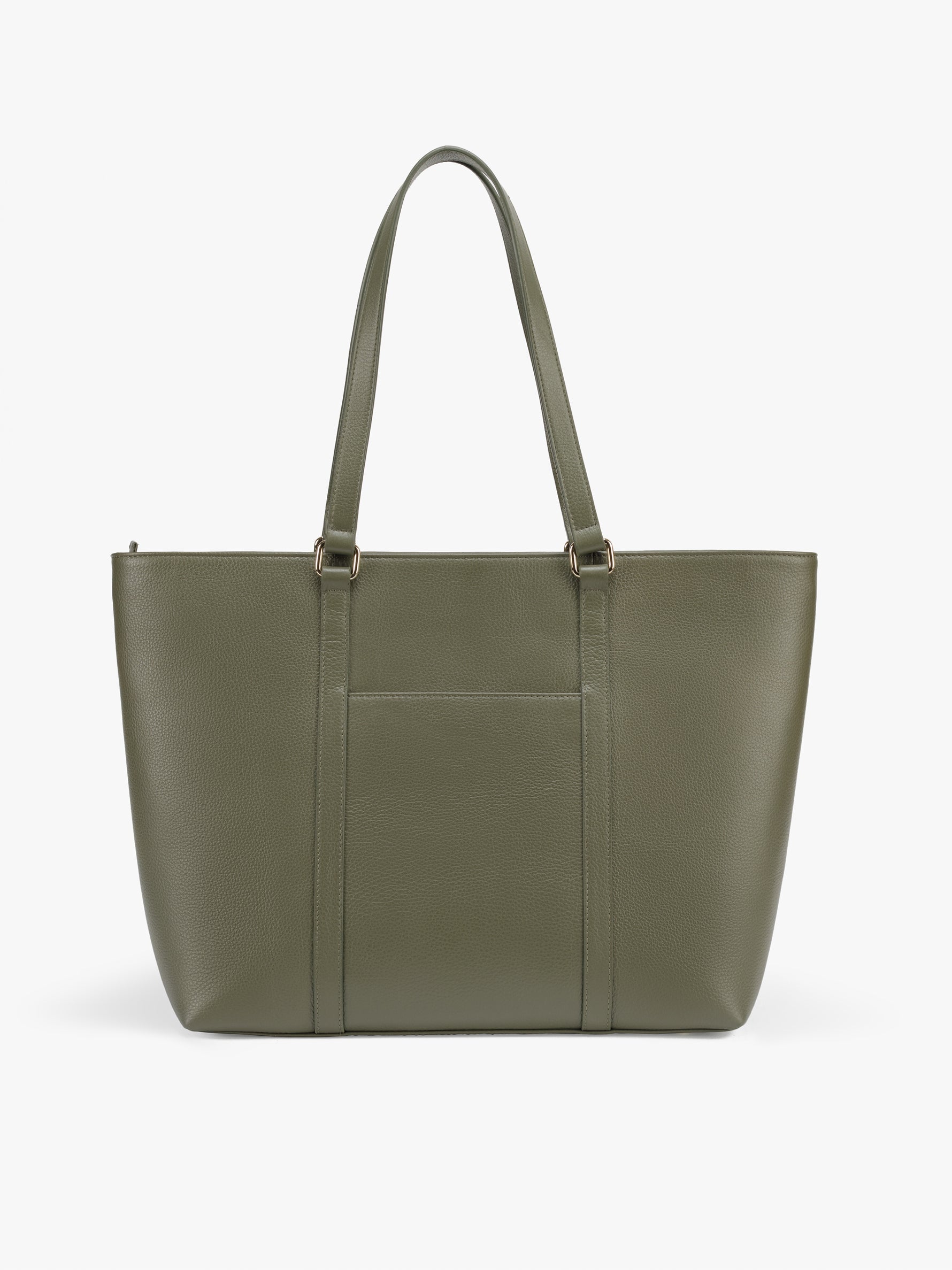 Handcrafted genuine leather office tote bag for women Olive Green