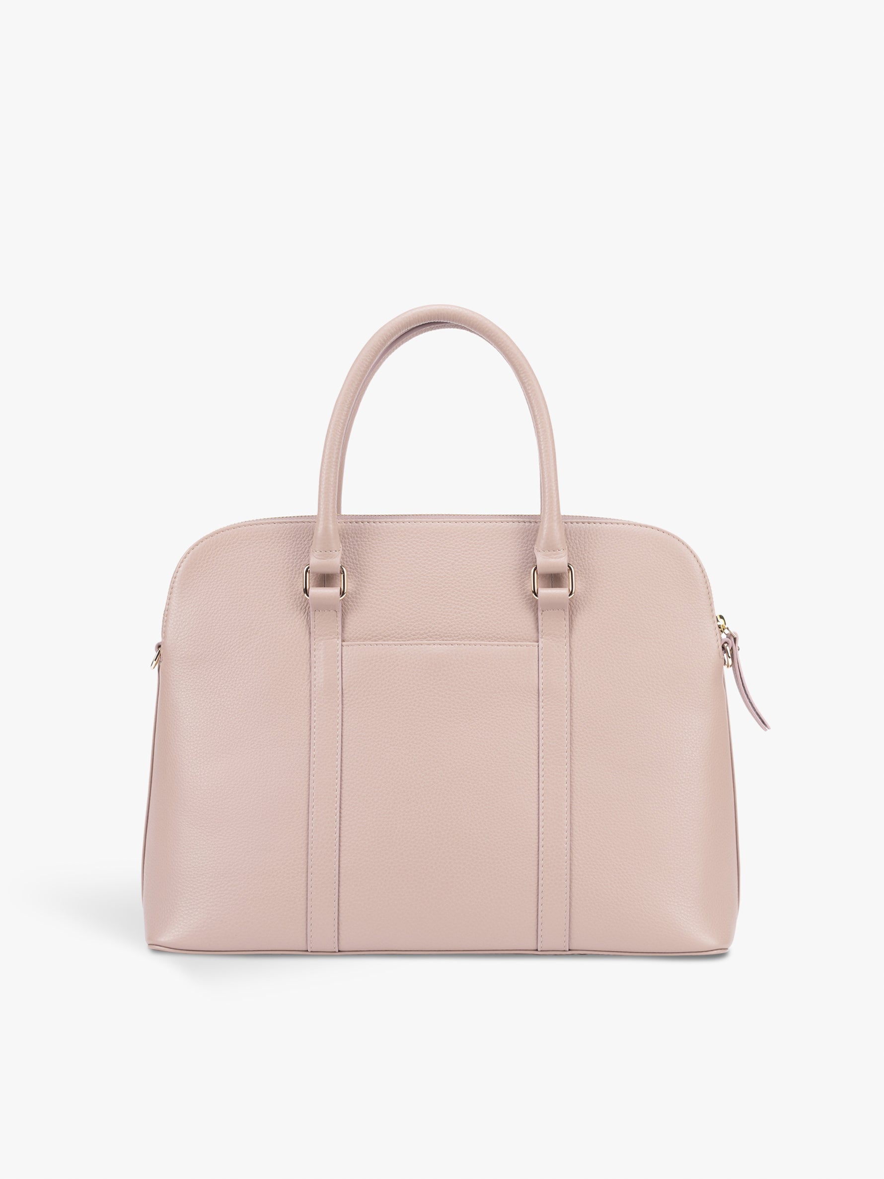 Handcrafted genuine leather laptop bag for women Nude Pink