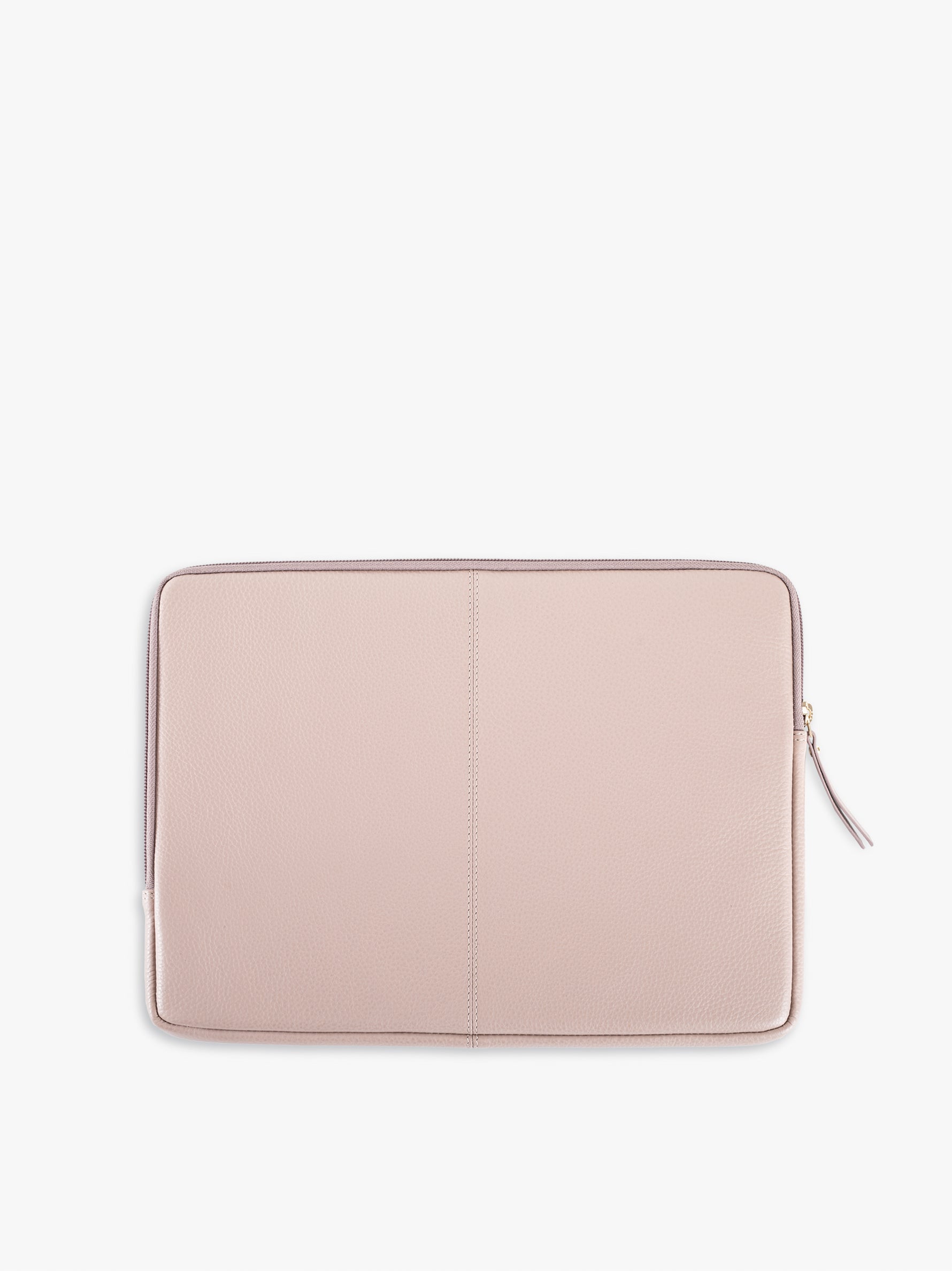 Handcrafted genuine leather classic laptop sleeve for women Nude Pink
