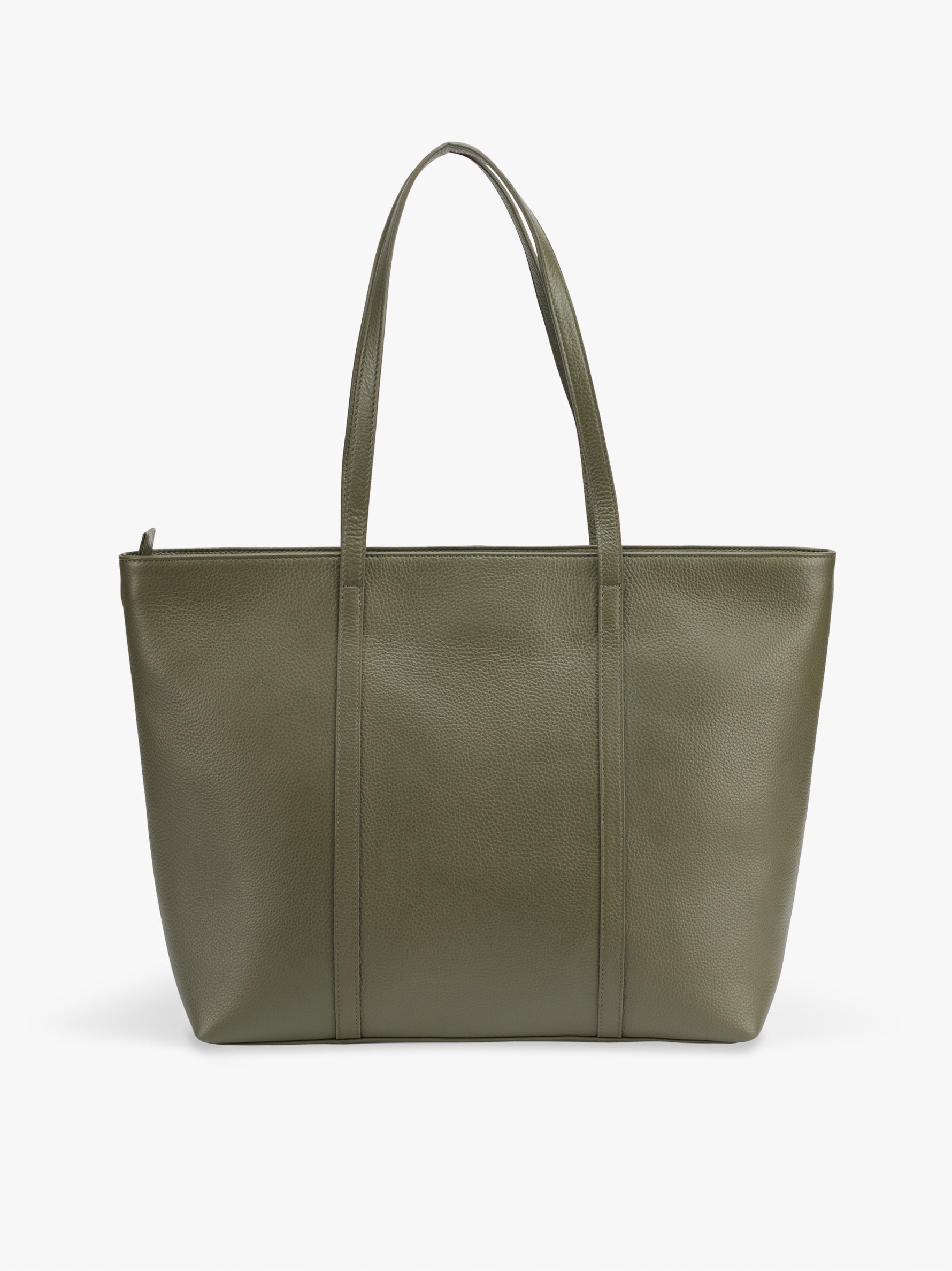 Handcrafted genuine leather 365 days tote bag for women Olive green