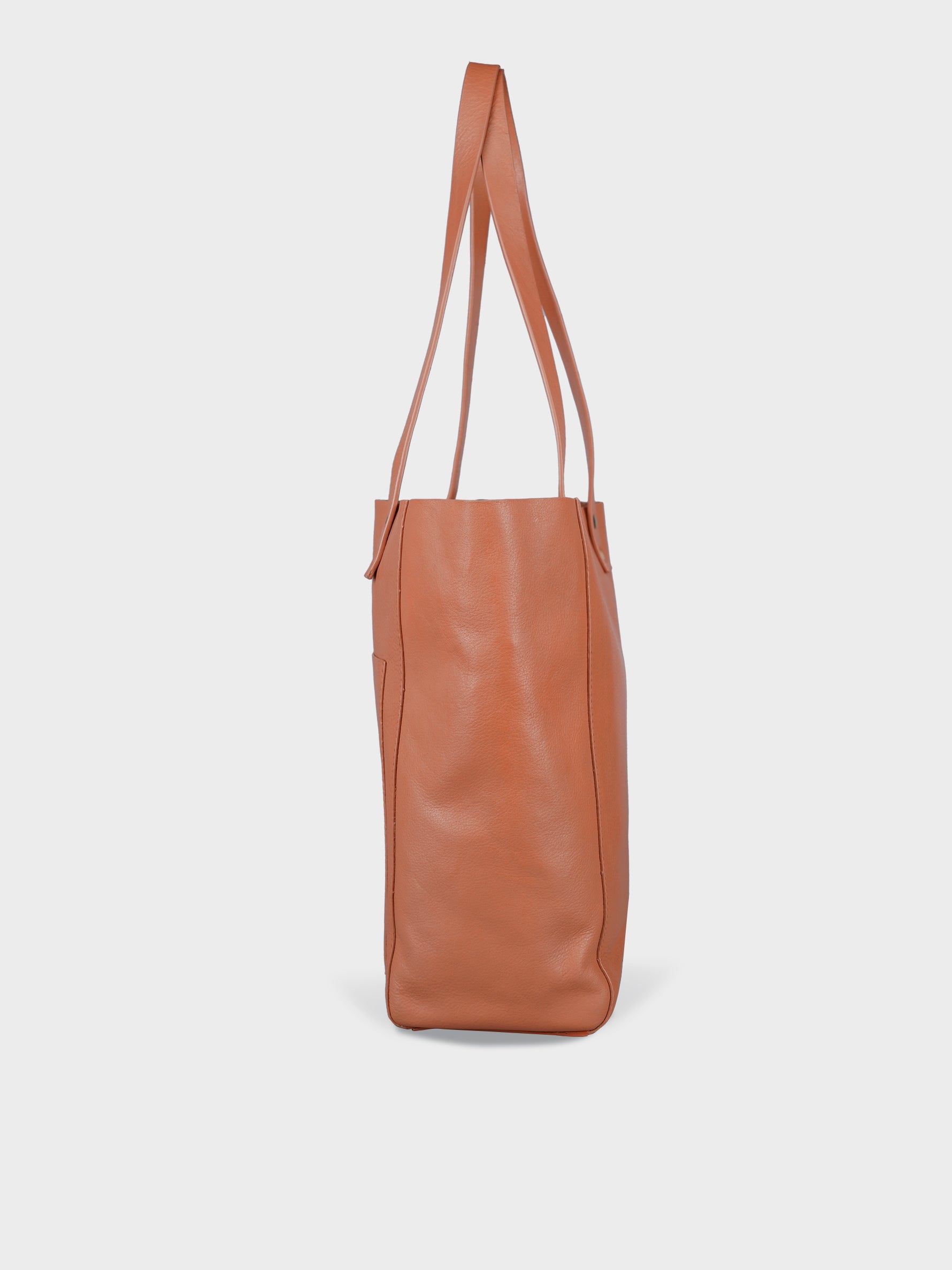 Handcrafted Genuine Vegetable Tanned Leather Old Fashioned Tote Regular Dusty Peach  for Women Tan & Loom
