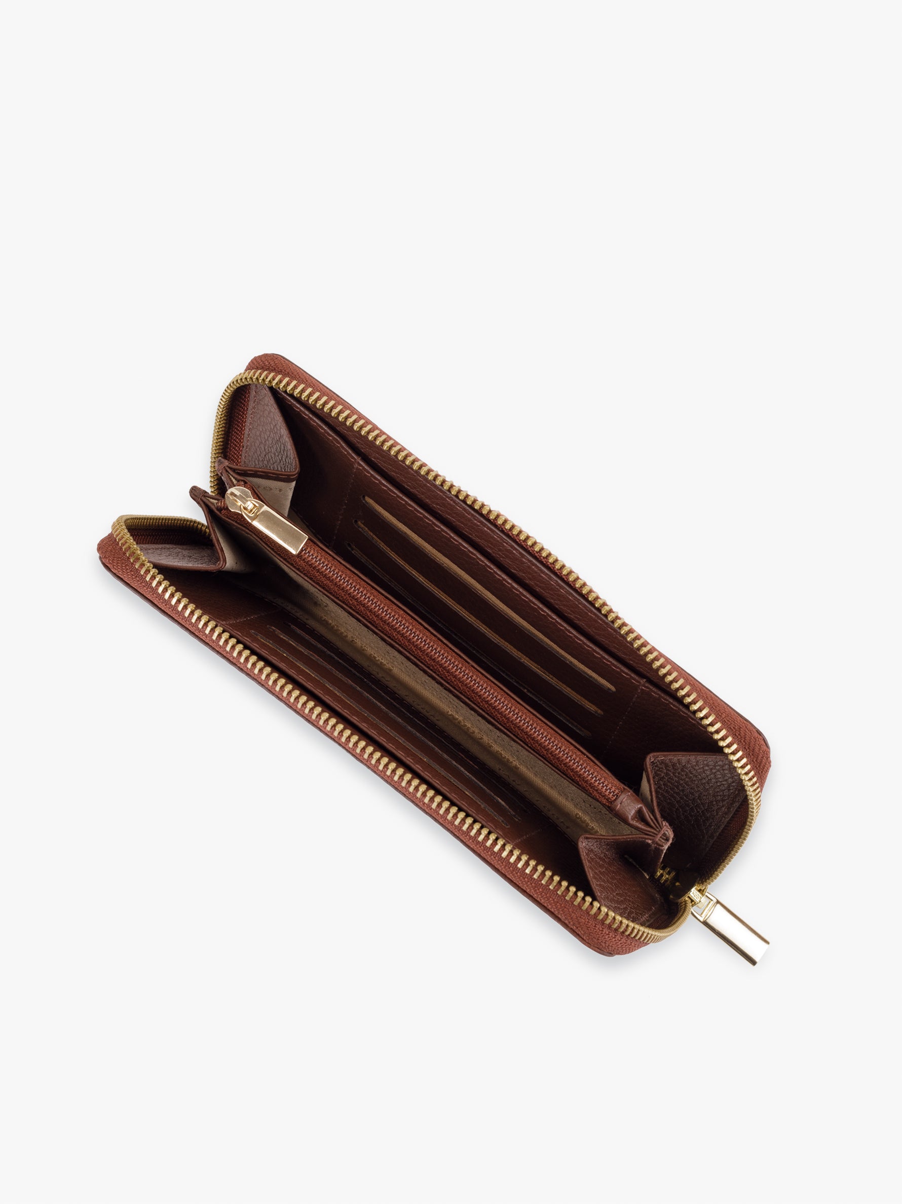 Handcrafted genuine leather classic wallet for women Espresso Brown