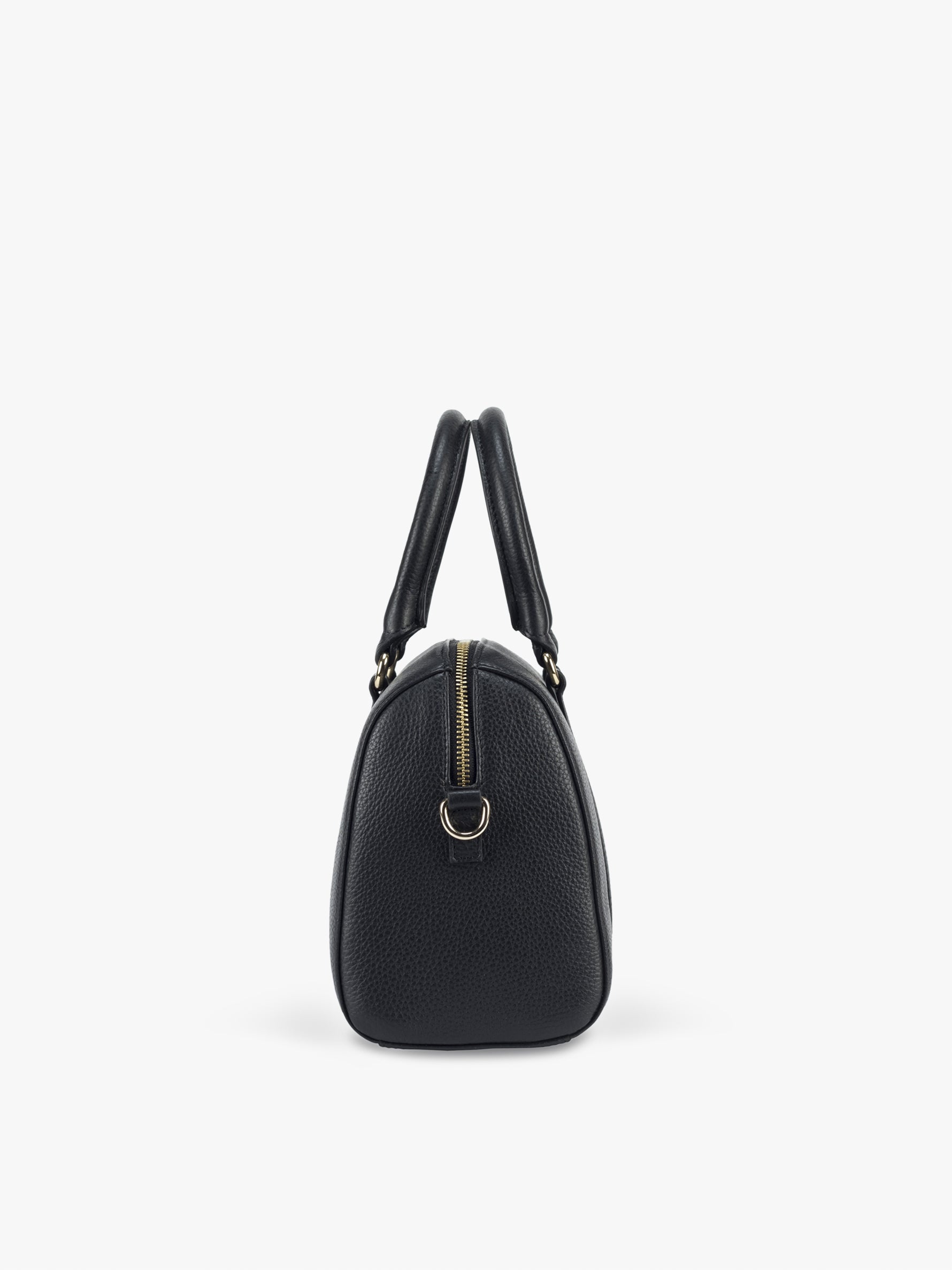 Handcrafted genuine leather boston bag for women Classic Black