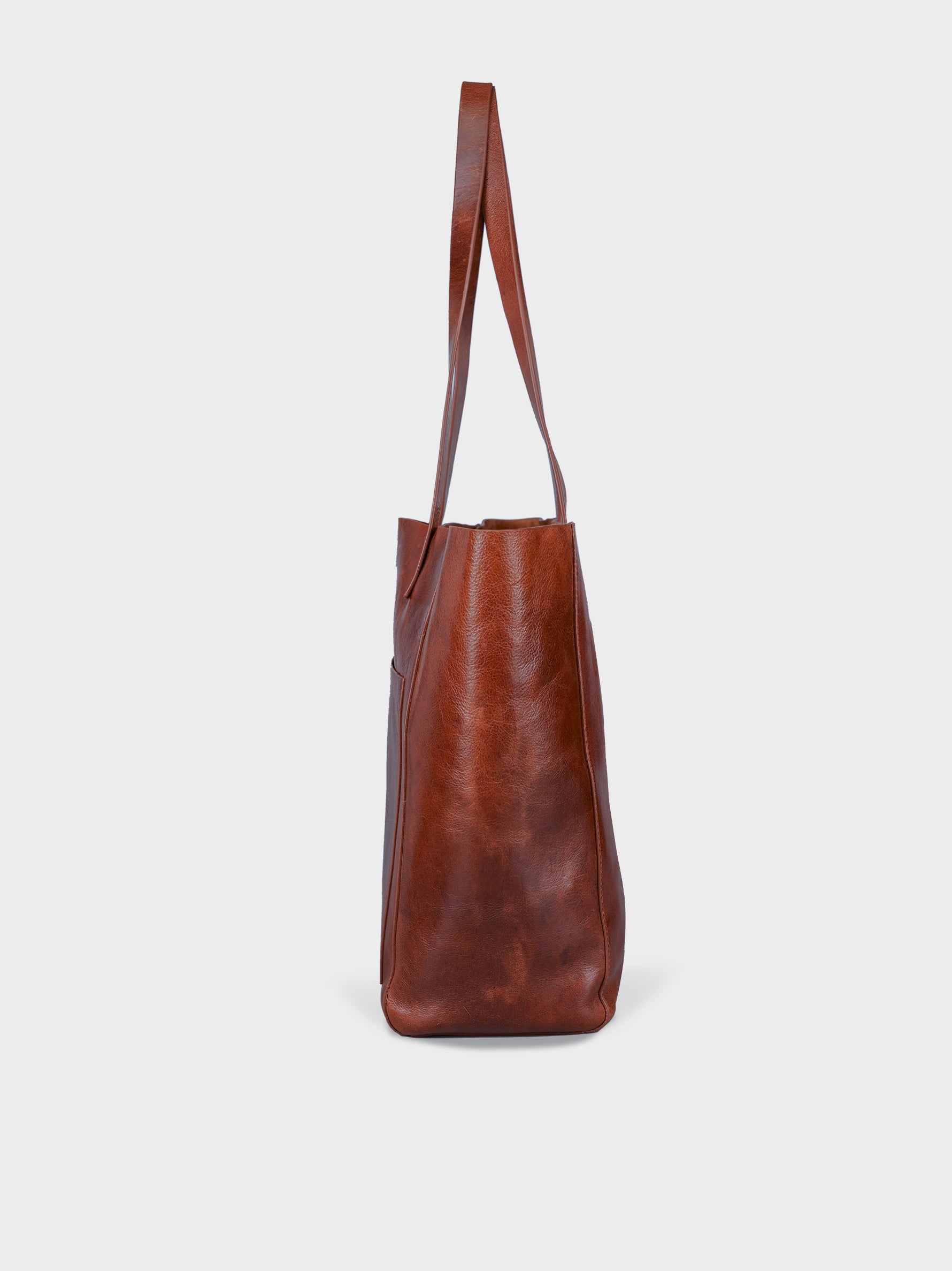 Handcrafted Genuine Vegetable Tanned Leather Old Fashioned Tote Regular Vintage Brown for Women Tan & Loom