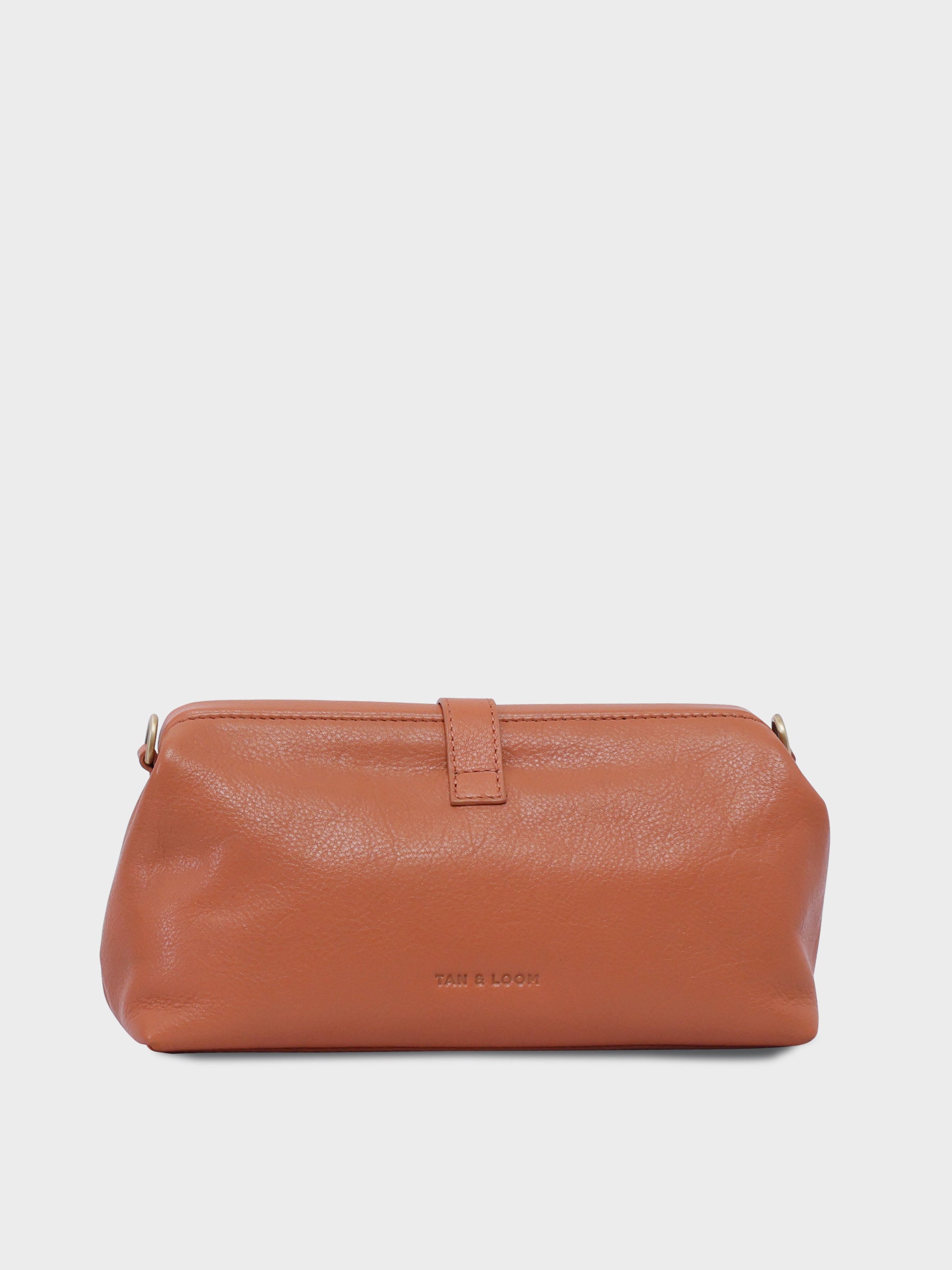 Handcrafted Genuine Vegetable Tanned Leather  Doctor's Sling Bag Dusty Peach for Women Tan & Loom