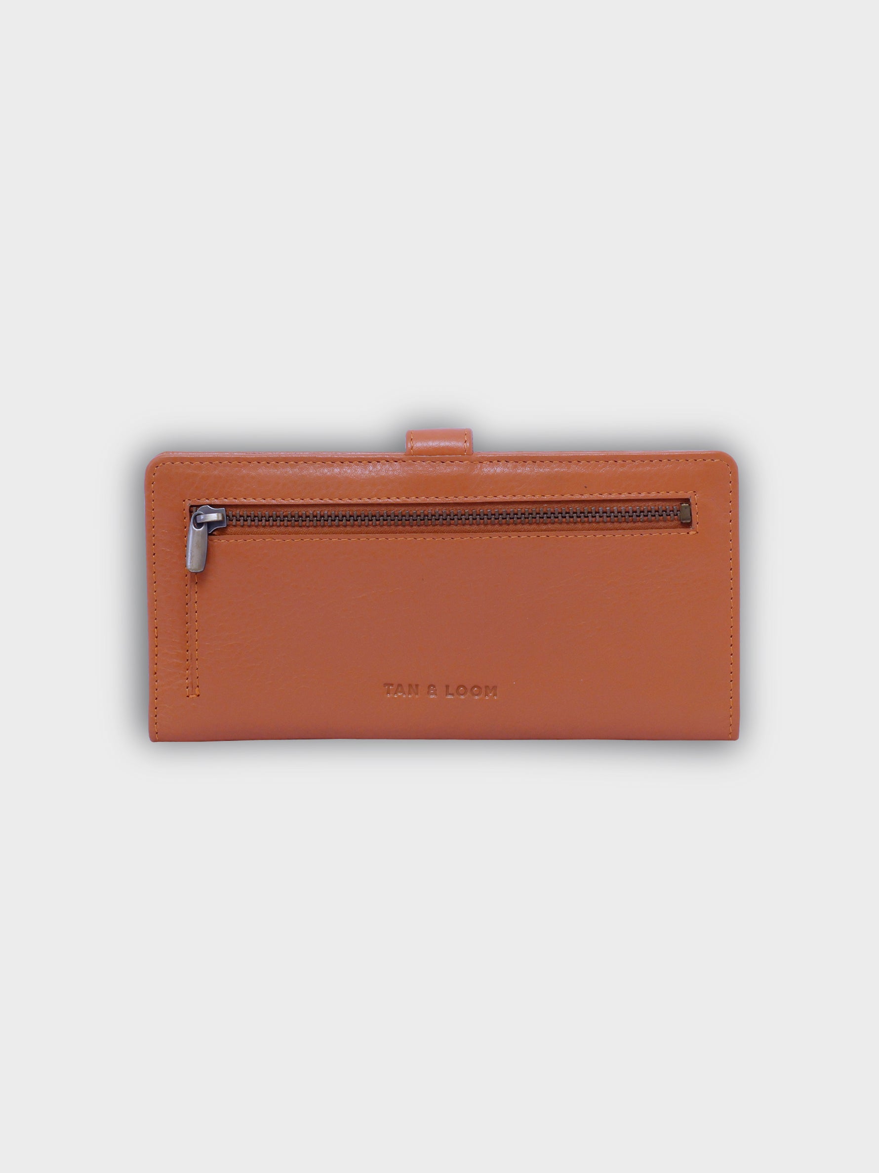 Handcrafted Genuine Vegetable Tanned Leather Twiggy Wallet Dusty Peach for Women Tan & Loom