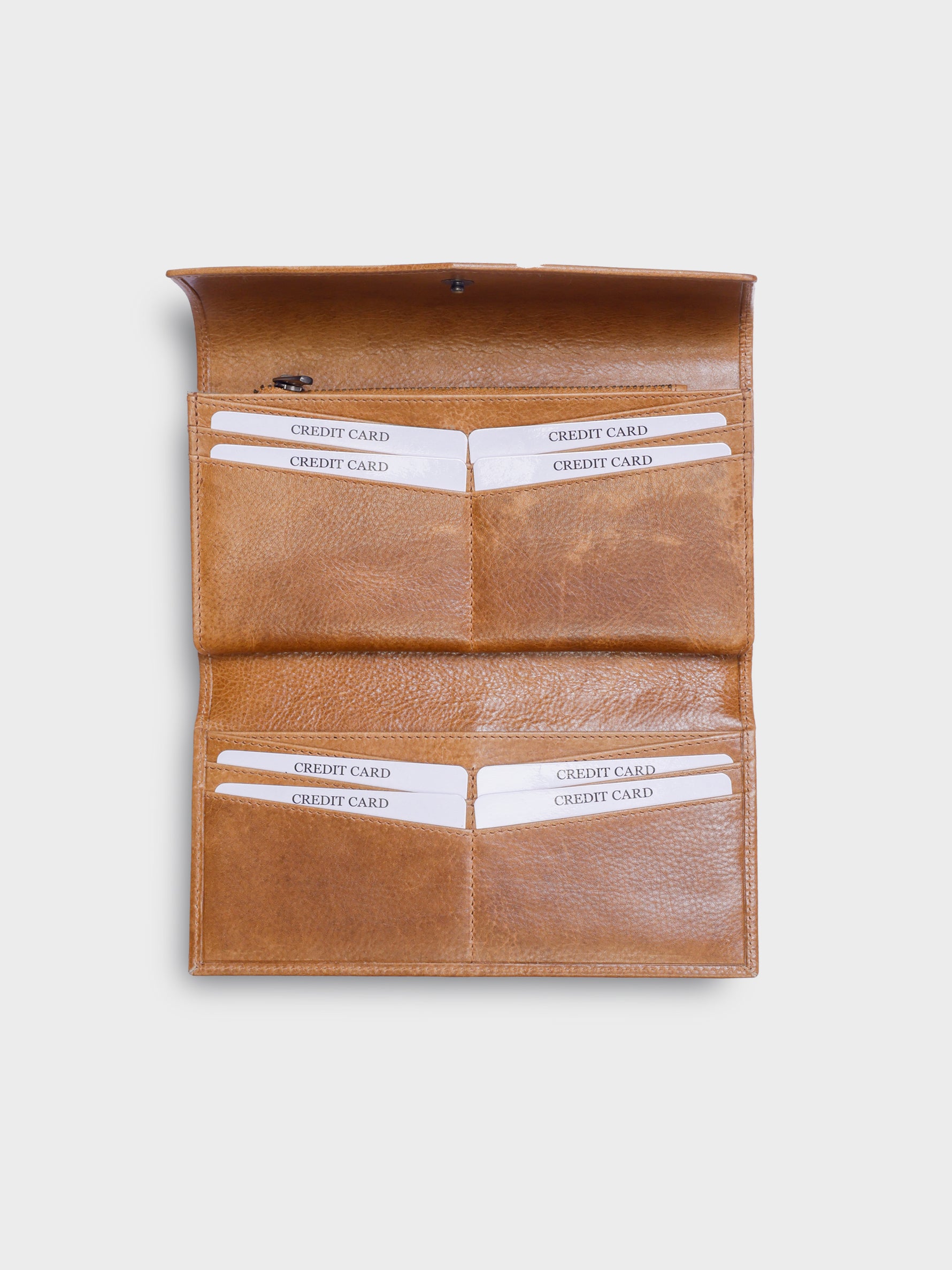 Handcrafted Genuine Vegetable Tanned Leather Envelope Wallet Tuscany Tan for Women Tan & Loom