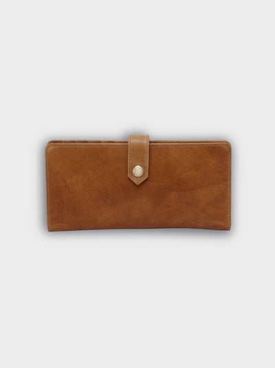 Handcrafted Genuine Vegetable Tanned Leather Twiggy Wallet Tuscany Tan for Women Tan & Loom