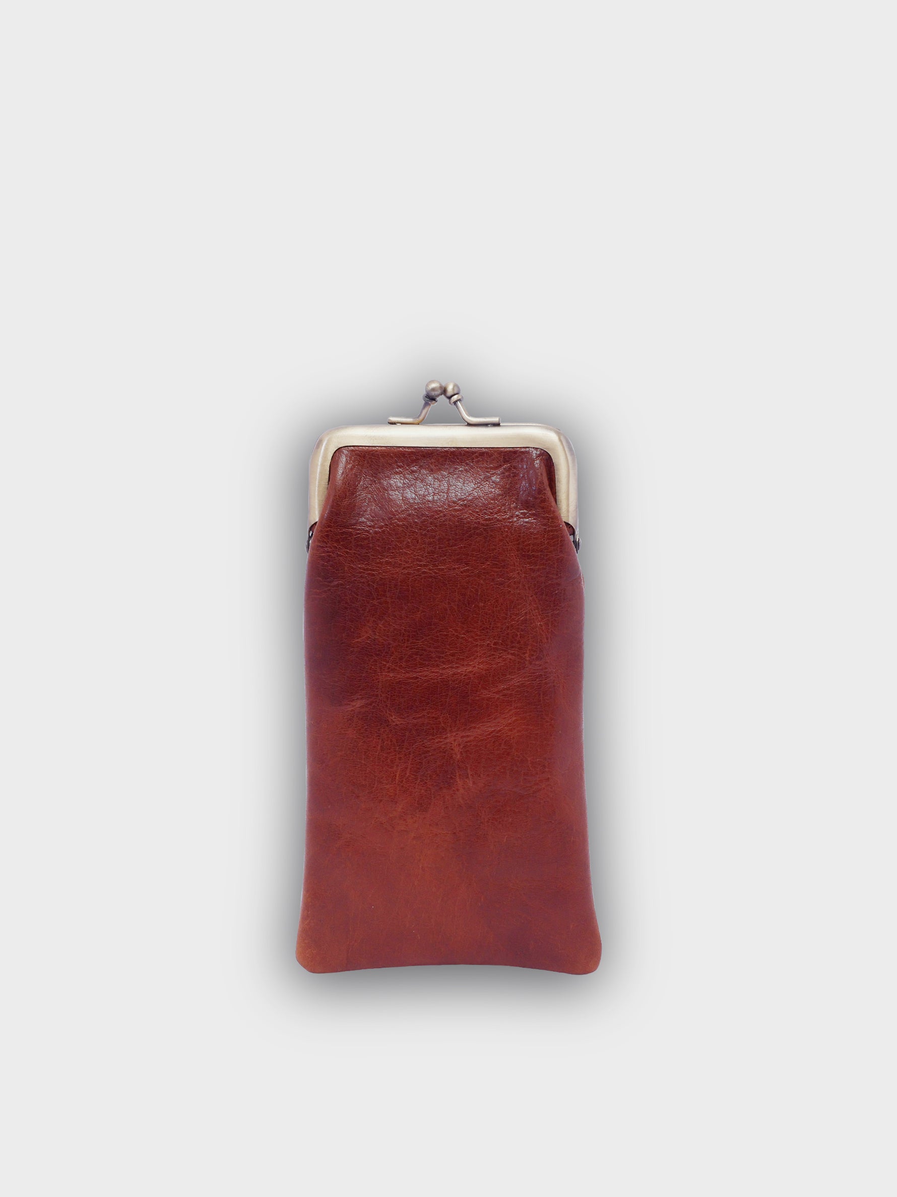Handcrafted Genuine Vegetable Tanned Leather Reader's Case Vintage Brown for Women Tan & Loom