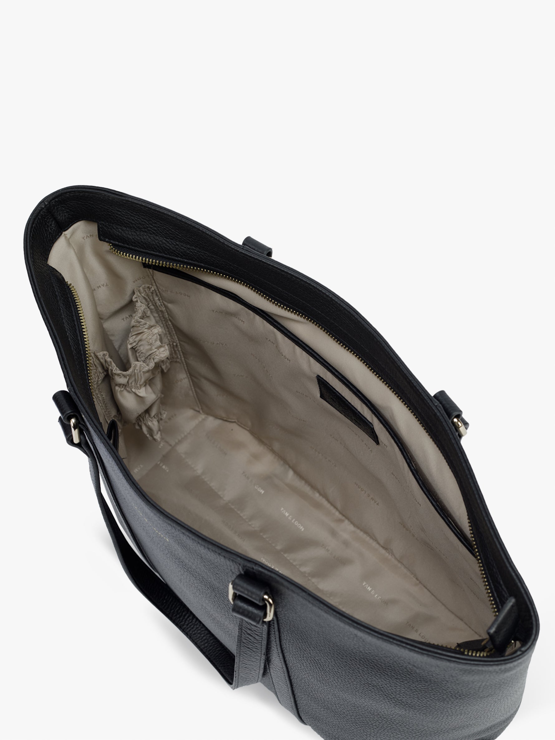 Handcrafted genuine leather office tote bag for women Classic Black