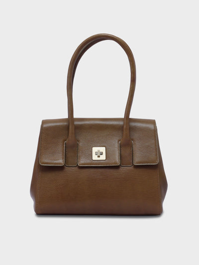 Handcrafted Genuine Vegetable Tanned Leather Maharani Handbag Olive Green for Women  Tan & Loom