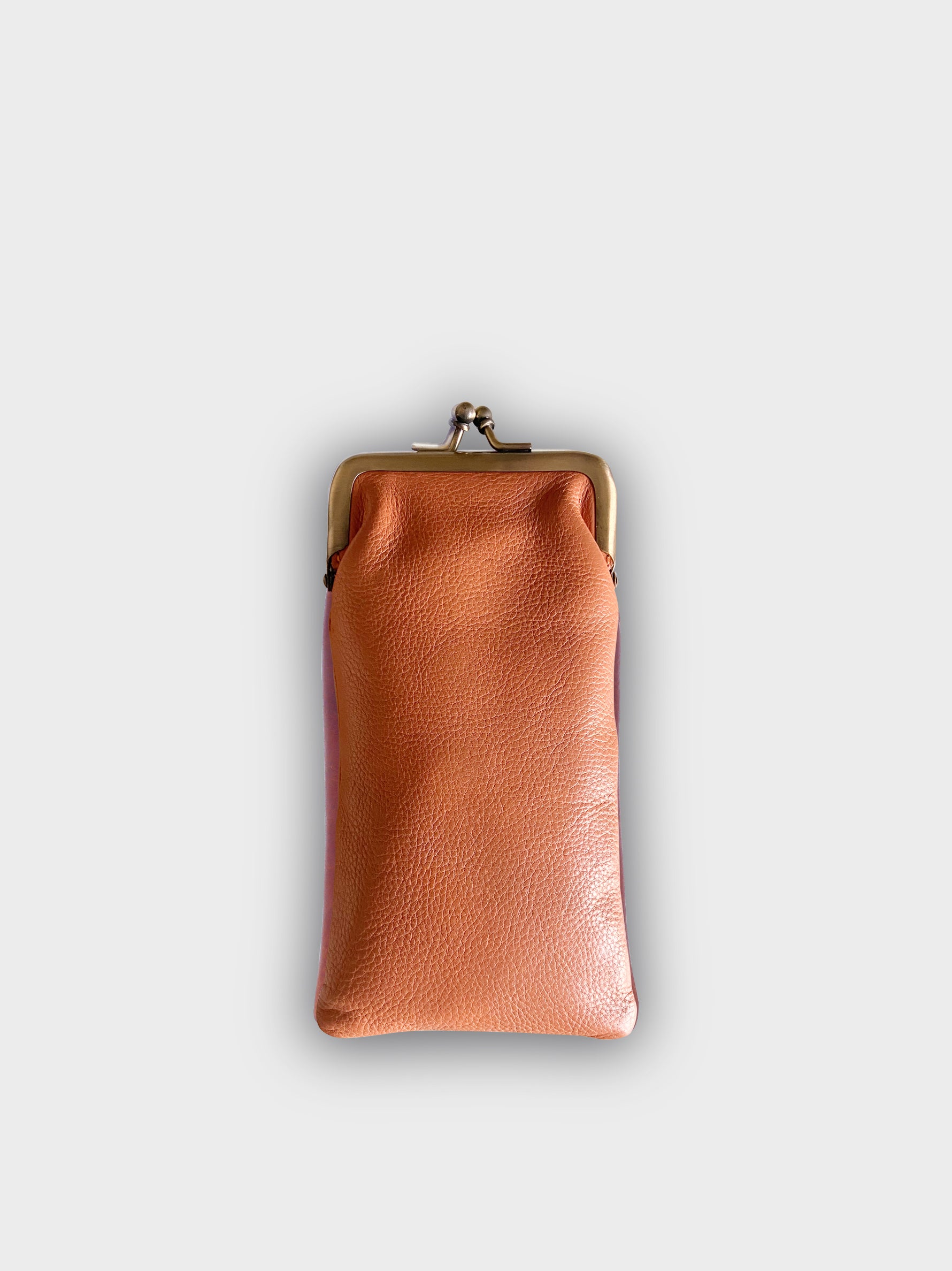 Handcrafted Genuine Vegetable Tanned Leather Reader's Case Dusty Peach for Women Tan & Loom