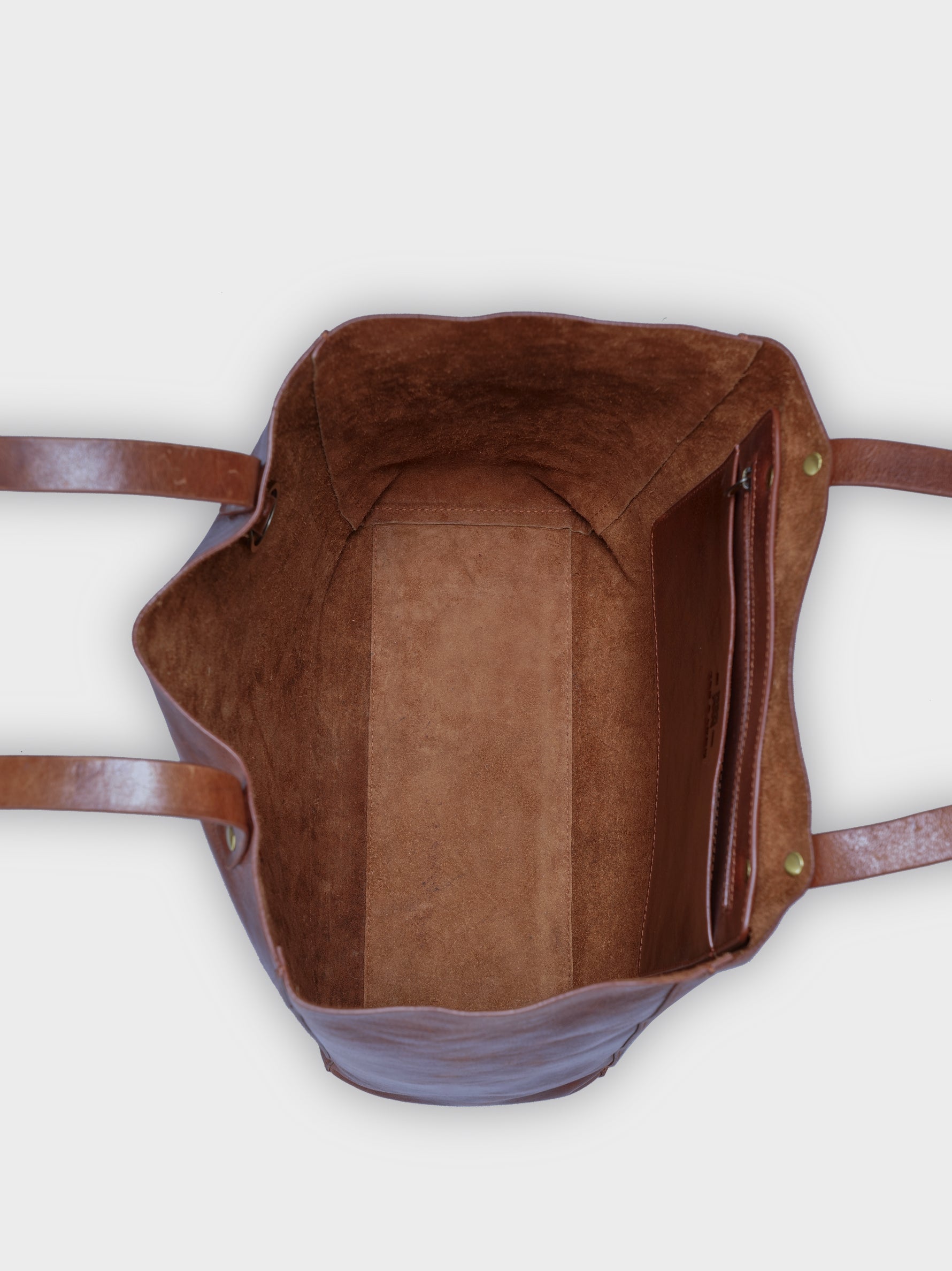 Handcrafted Genuine Vegetable Tanned Leather Old Fashioned Tote Regular Vintage Brown for Women Tan & Loom