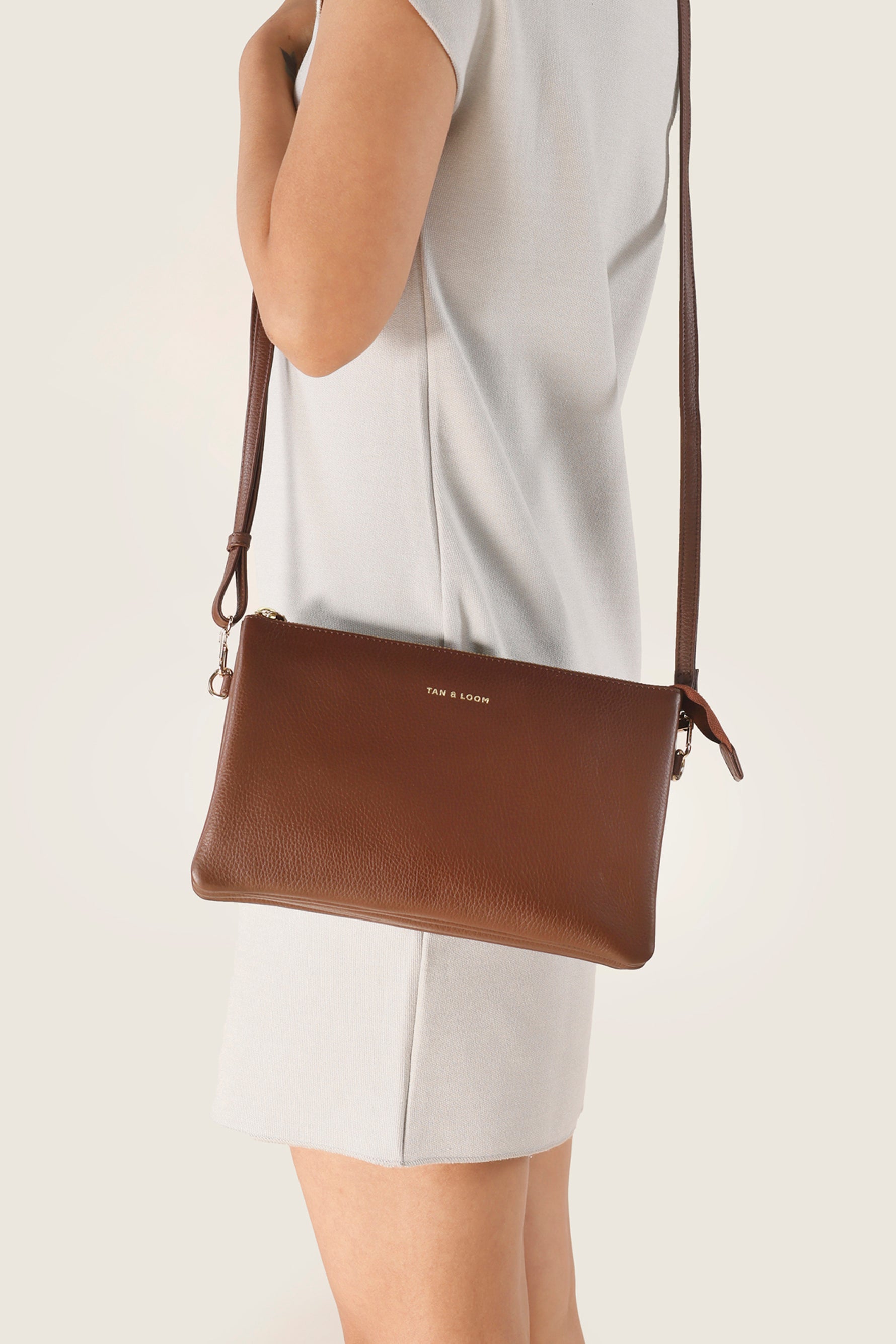 Handcrafted genuine leather Commuter's Sling Bag for women Espresso Brown