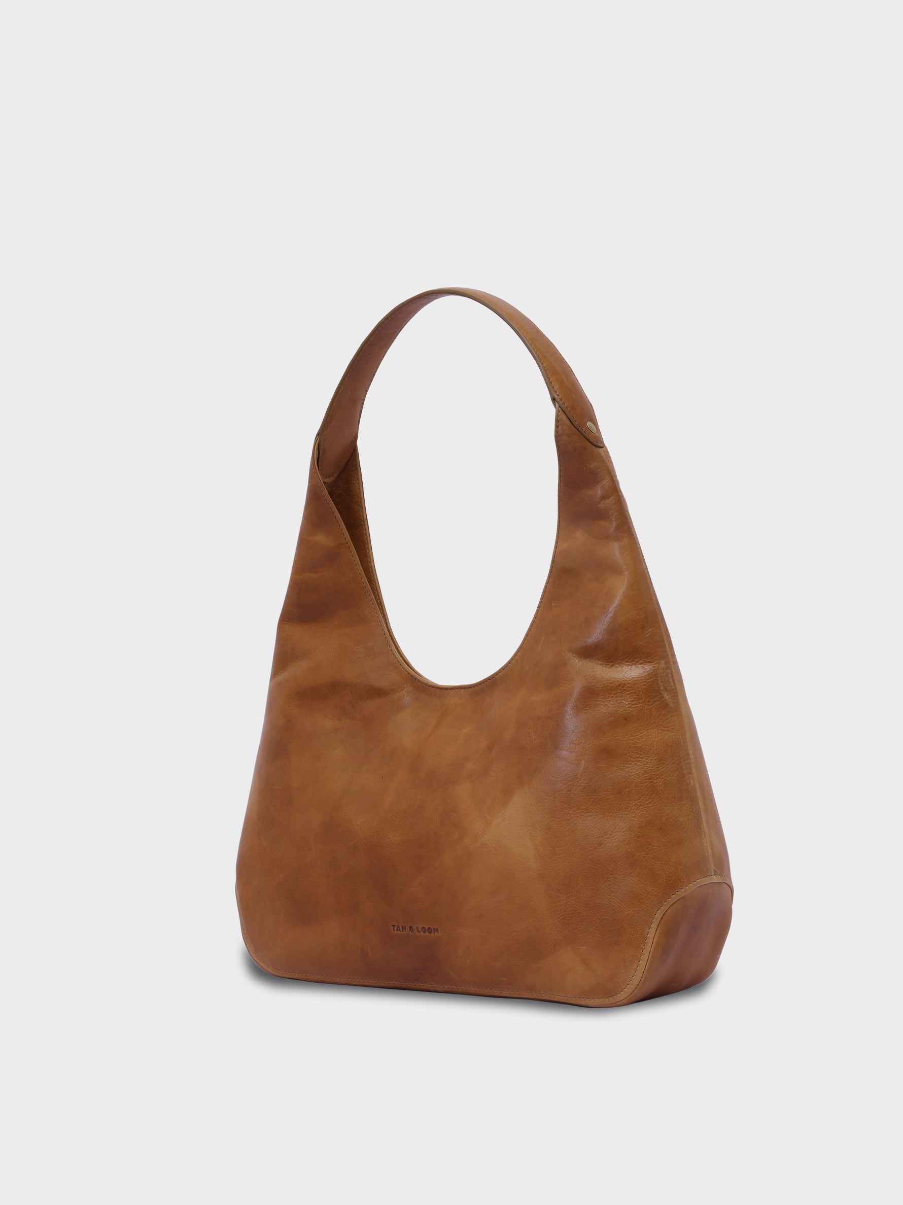 Handcrafted Genuine Vegetable Tanned Leather Hippie's Hobo Tuscany Tan for Women Tan & Loom