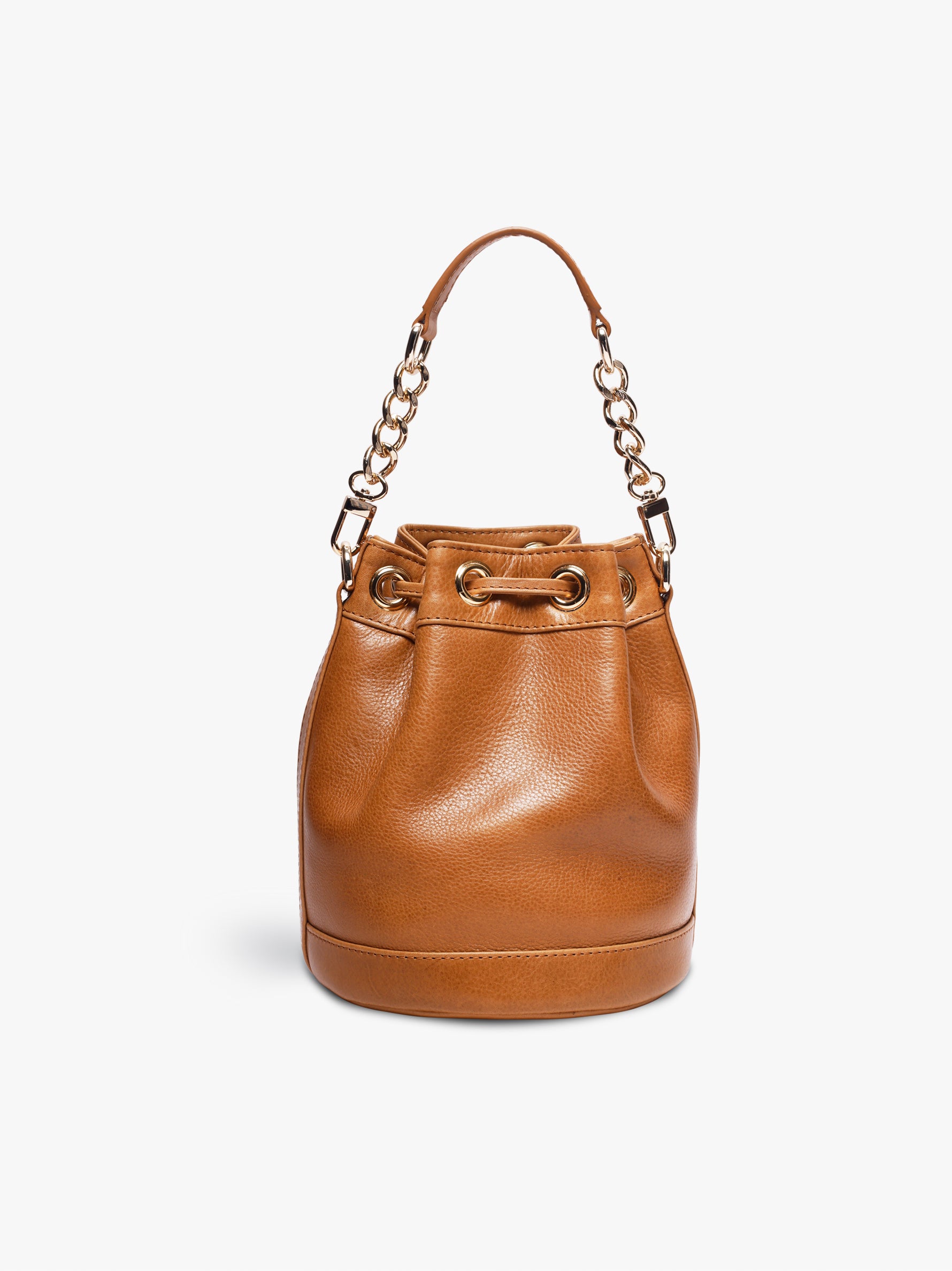 Handcrafted Tuscany Genuine Leather Bombay Bucket Bag for Women Tan & Loom
